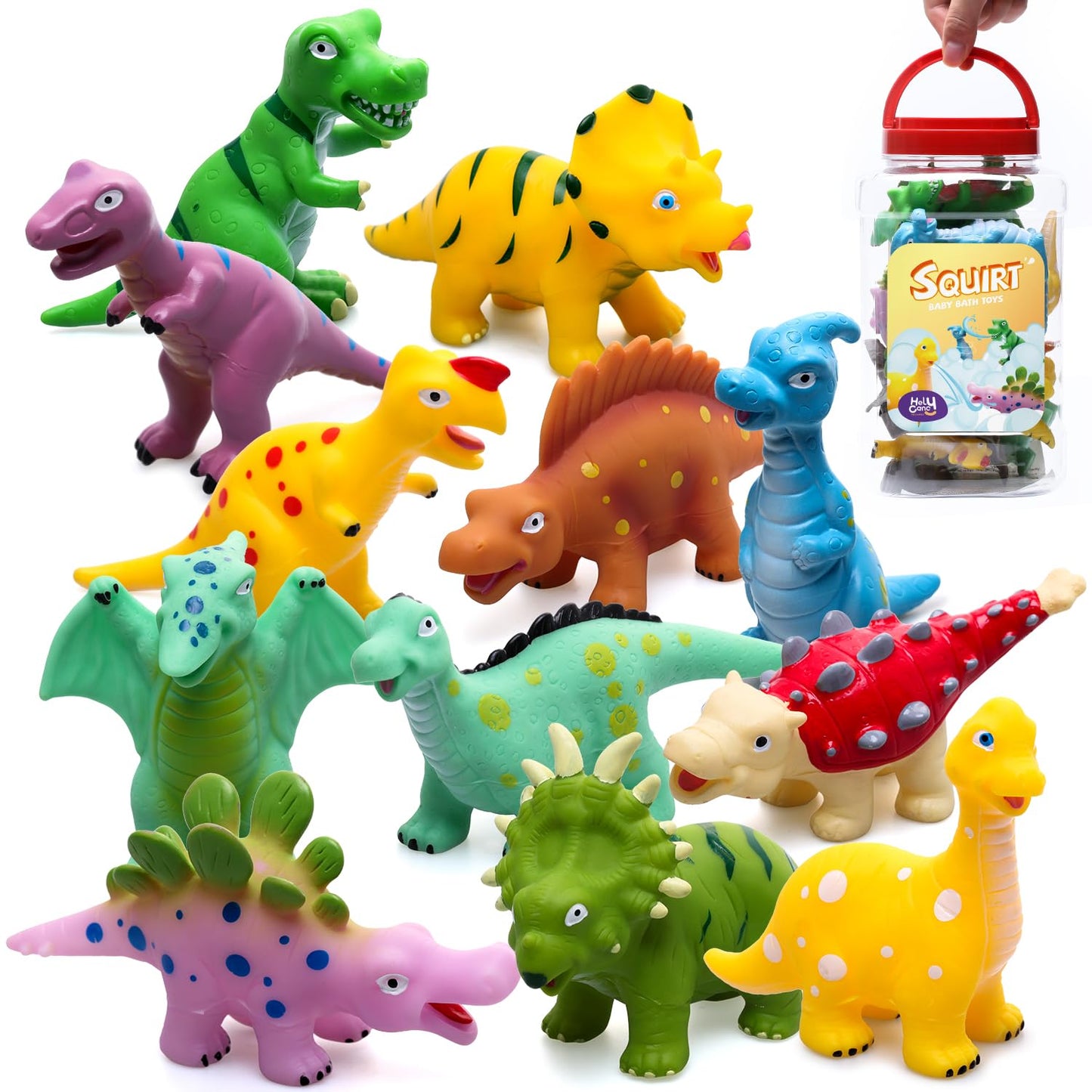 Hely Cancy Dinosaur Bath Toys – Squirt & Pool Toys for Kids