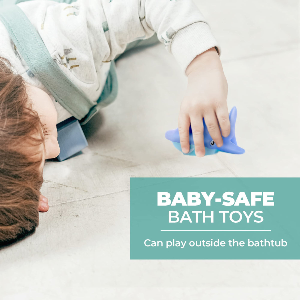Hely Cancy Infant Bath Toys for 18 Months - No-Hole Animal Bathtub Toys