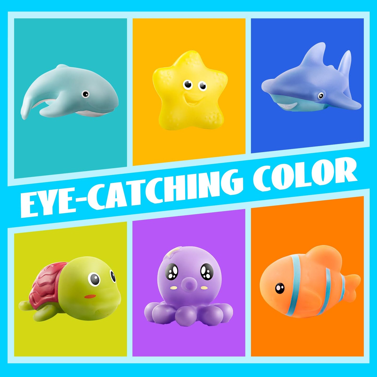 Hely Cancy No-Hole Bath Toys for Kids – Safe, Colorful Tub Friends