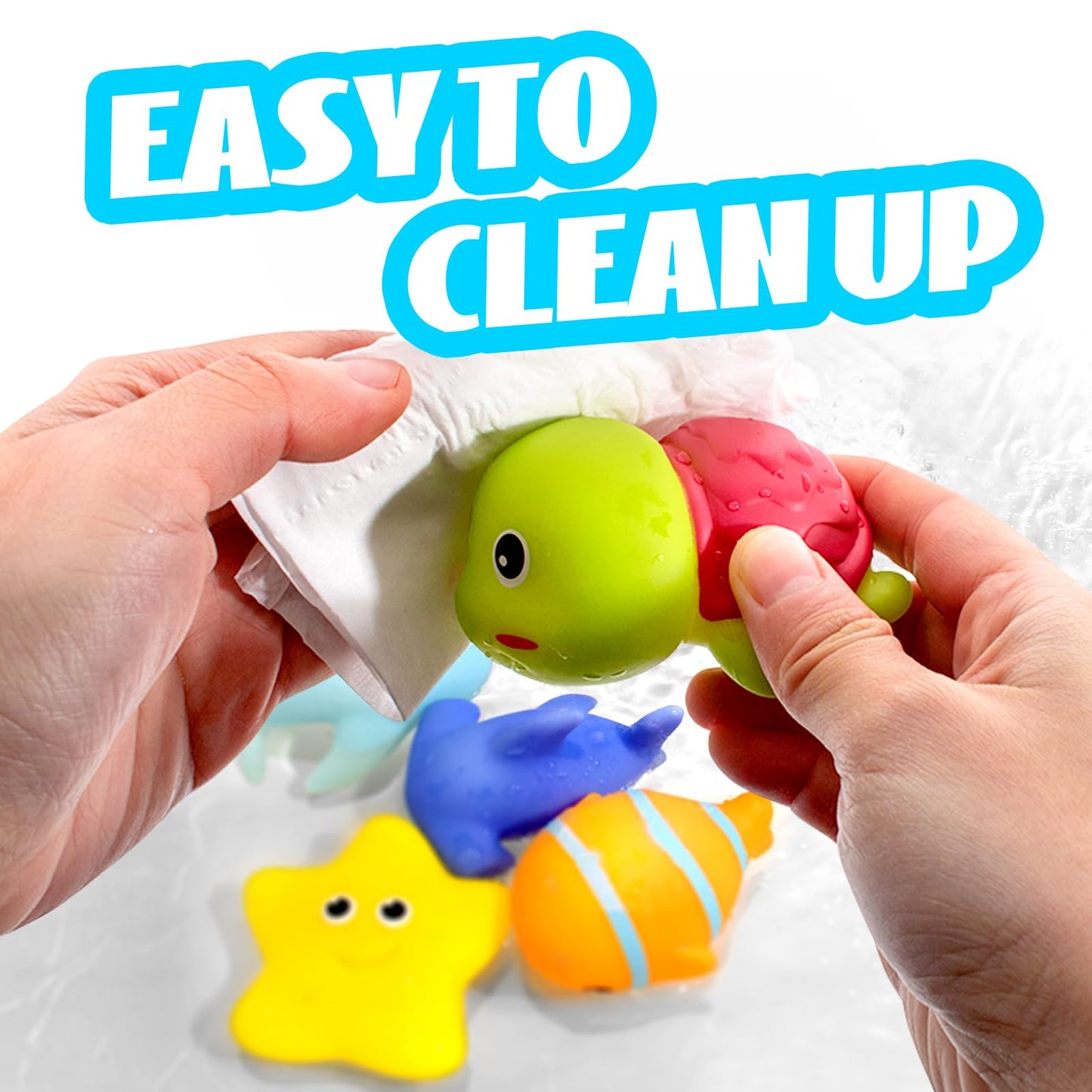 Hely Cancy No-Hole Bath Toys for Kids – Safe, Colorful Tub Friends