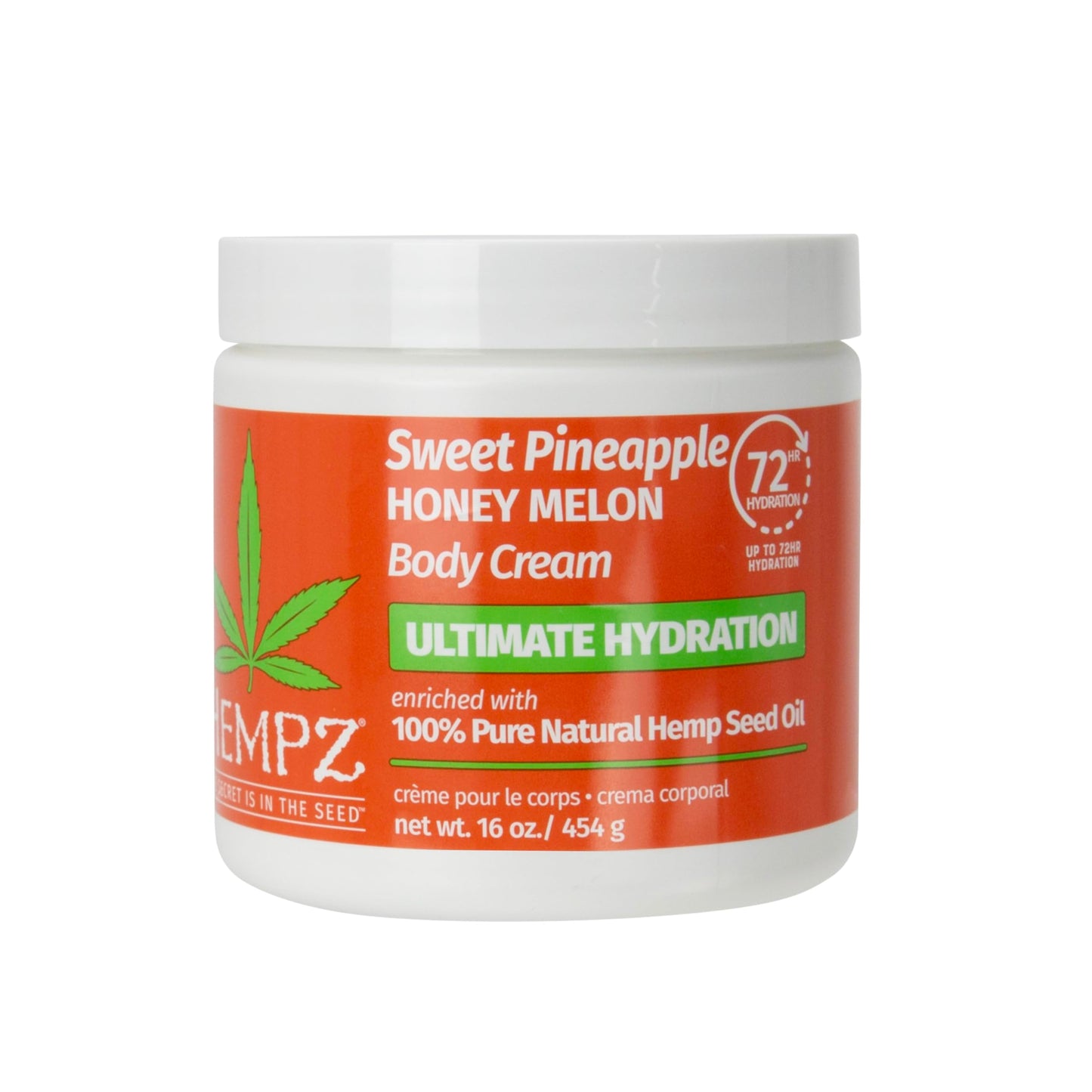 Hempz Lux Body Cream – Sweet Pineapple & Honey Melon Herbal, Ultra Hydrating, 16 oz