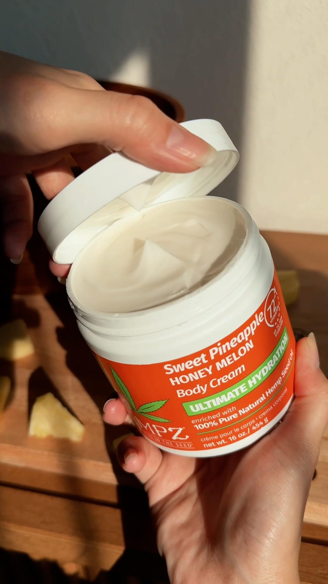Hempz Lux Body Cream – Sweet Pineapple & Honey Melon Herbal, Ultra Hydrating, 16 oz