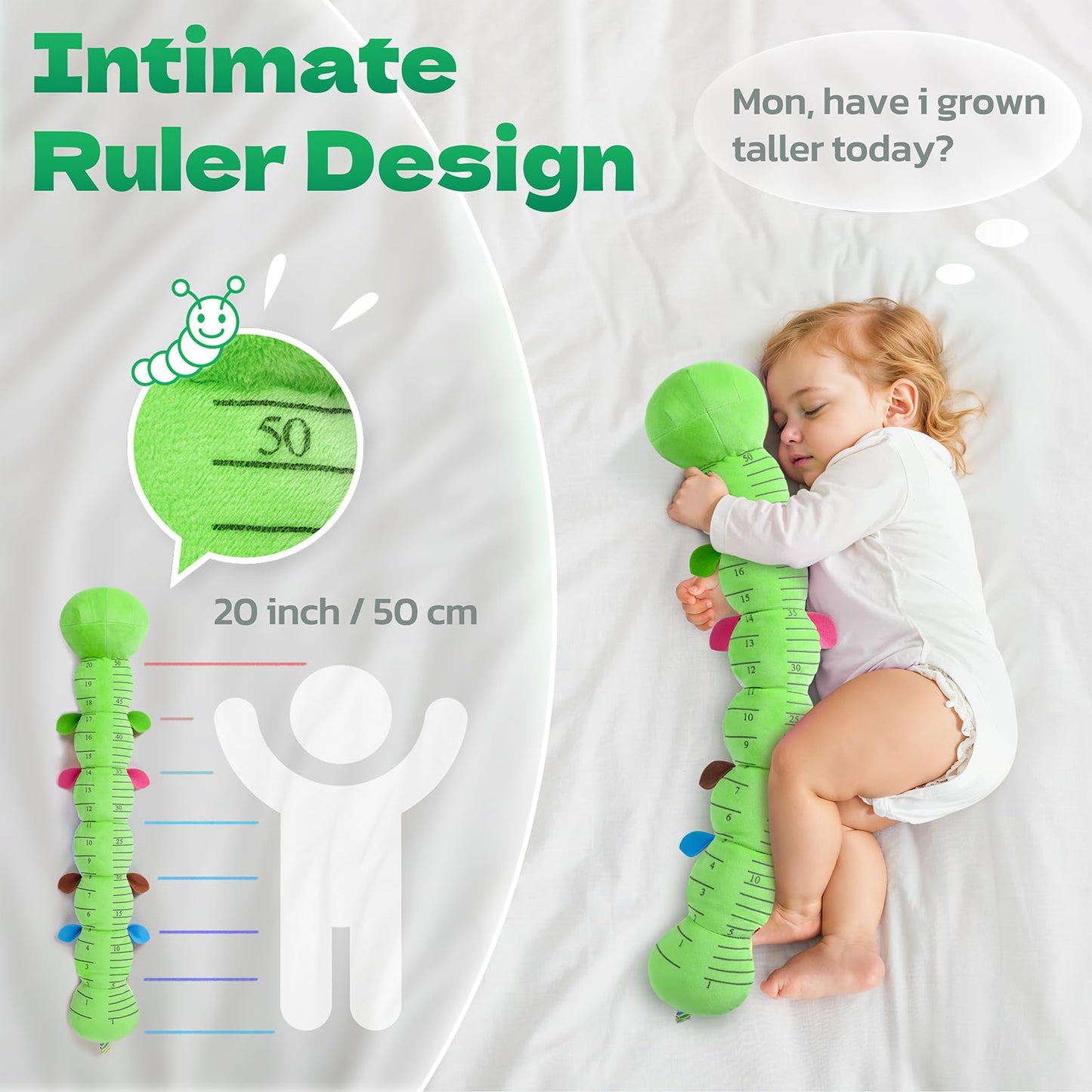 HEMRLY Baby Gifts: Musical Caterpillar Plush Toy for 0-12 Months | Teether, Rattle & Sensory Play