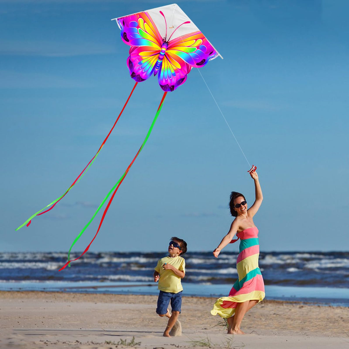 HENGDA KITE 2-Pack Butterfly Kite – Easy to Fly for All Ages, High-Definition Artwork (31x22)