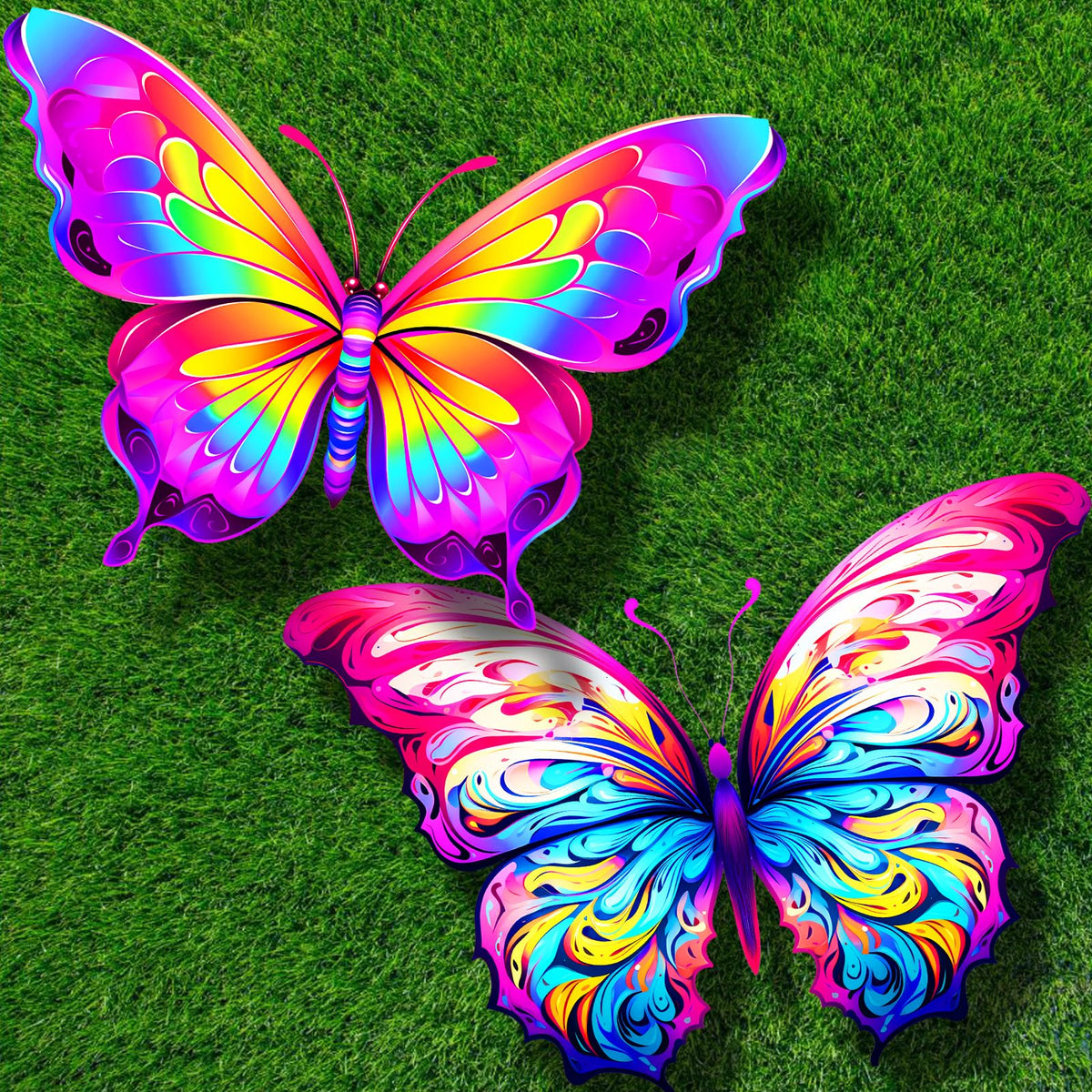 HENGDA KITE 2-Pack Butterfly Kite – Easy to Fly for All Ages, High-Definition Artwork (31x22)
