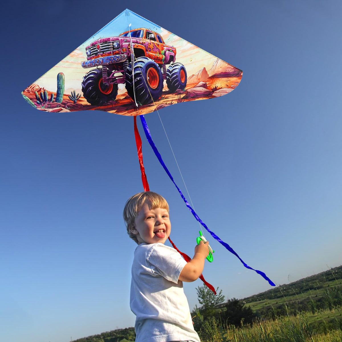 HENGDA KITE Painting Series Delta Kite - Easy to Fly for All Ages (41x21)