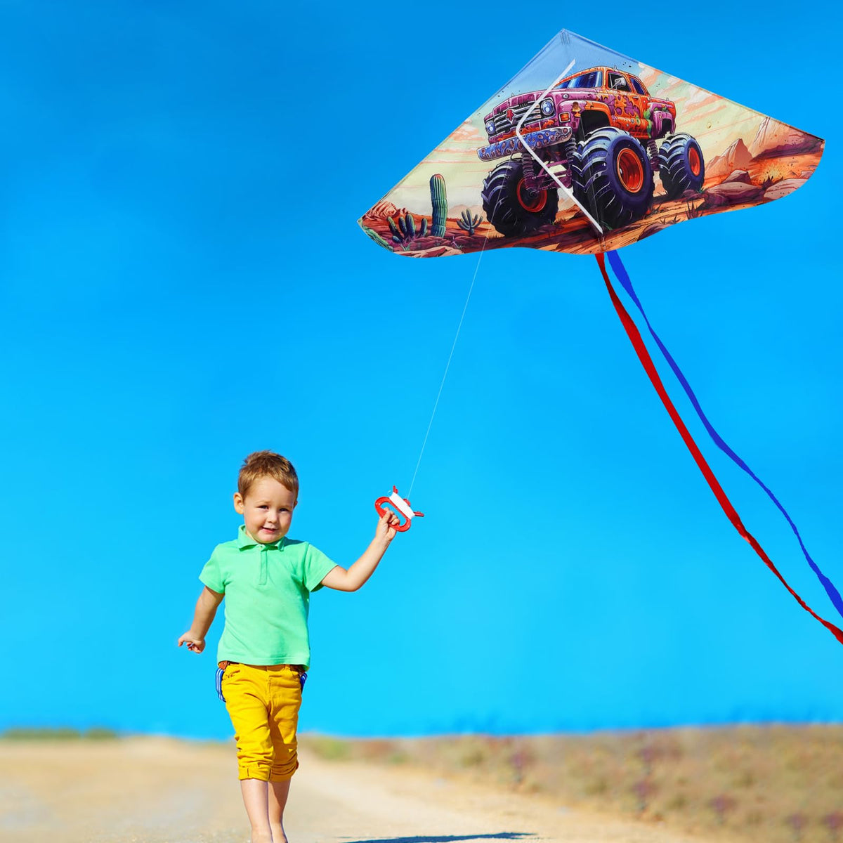HENGDA KITE Painting Series Delta Kite - Easy to Fly for All Ages (41x21)