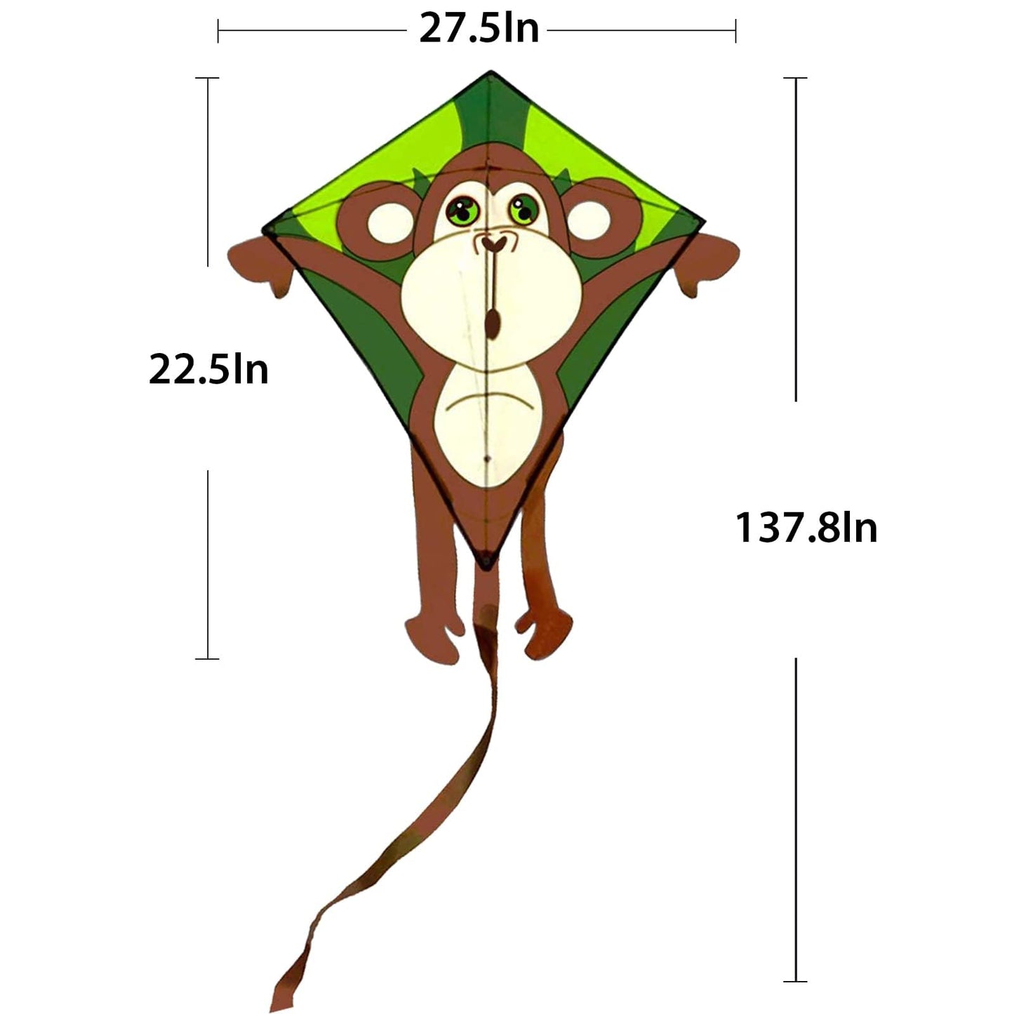 HENGDA KITE Kids Monkey Kite with Flying Line – Easy Takeoff in Light Wind