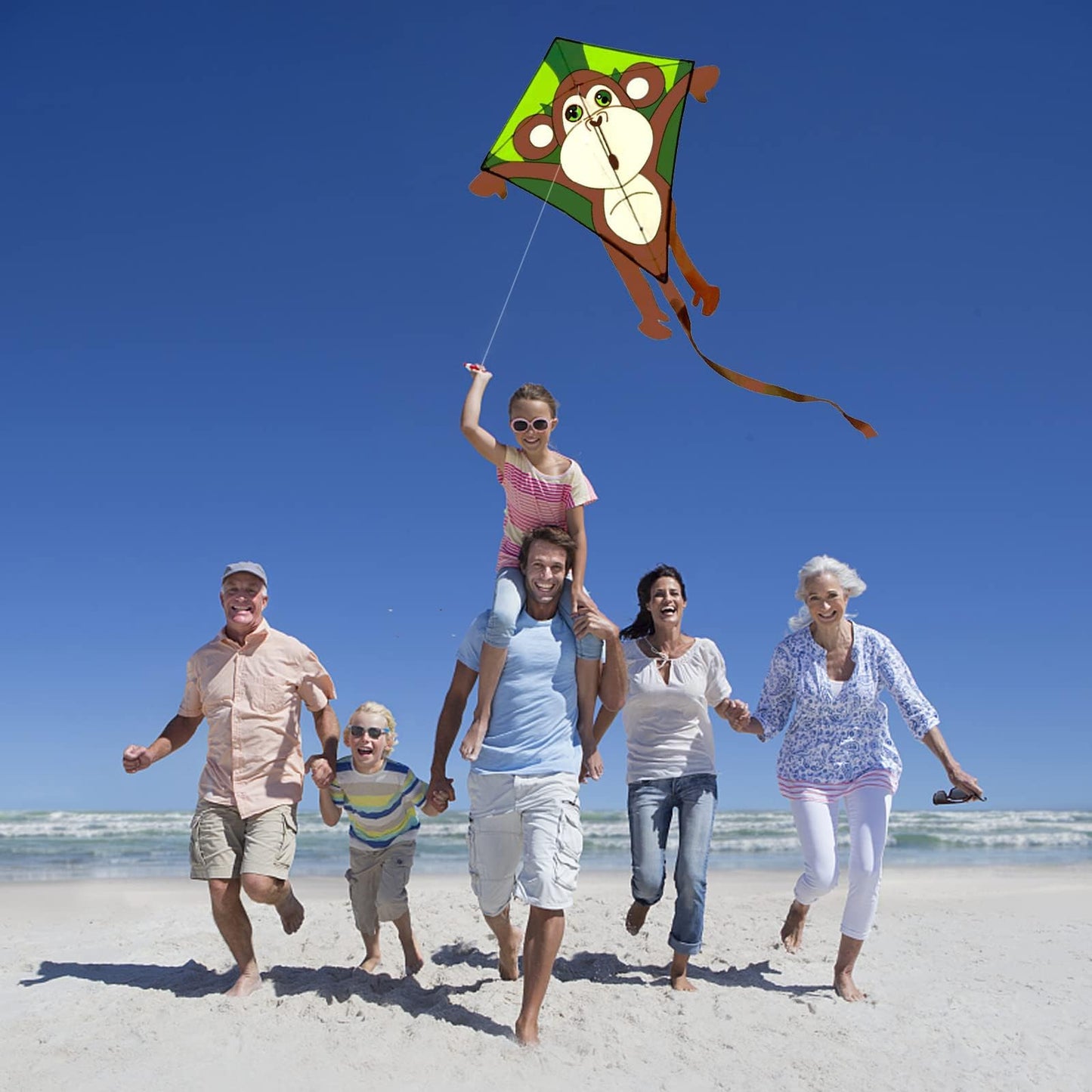 HENGDA KITE Kids Monkey Kite with Flying Line – Easy Takeoff in Light Wind