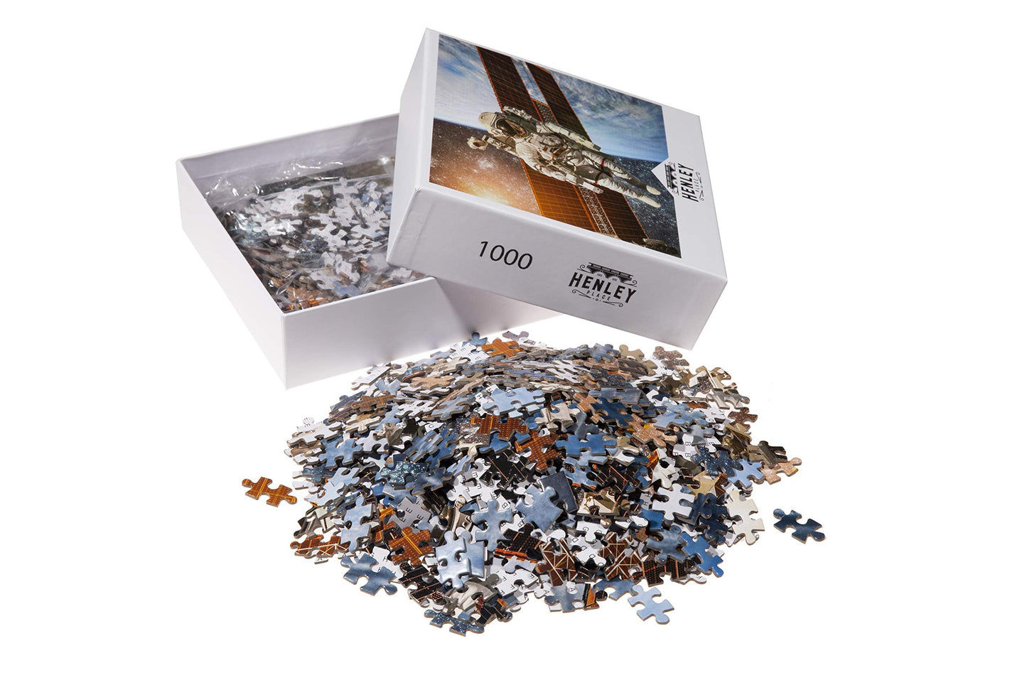 Henley Place Space Puzzle – 1000 Piece Jigsaw for Adults with NASA Posters, 20x27 Inches
