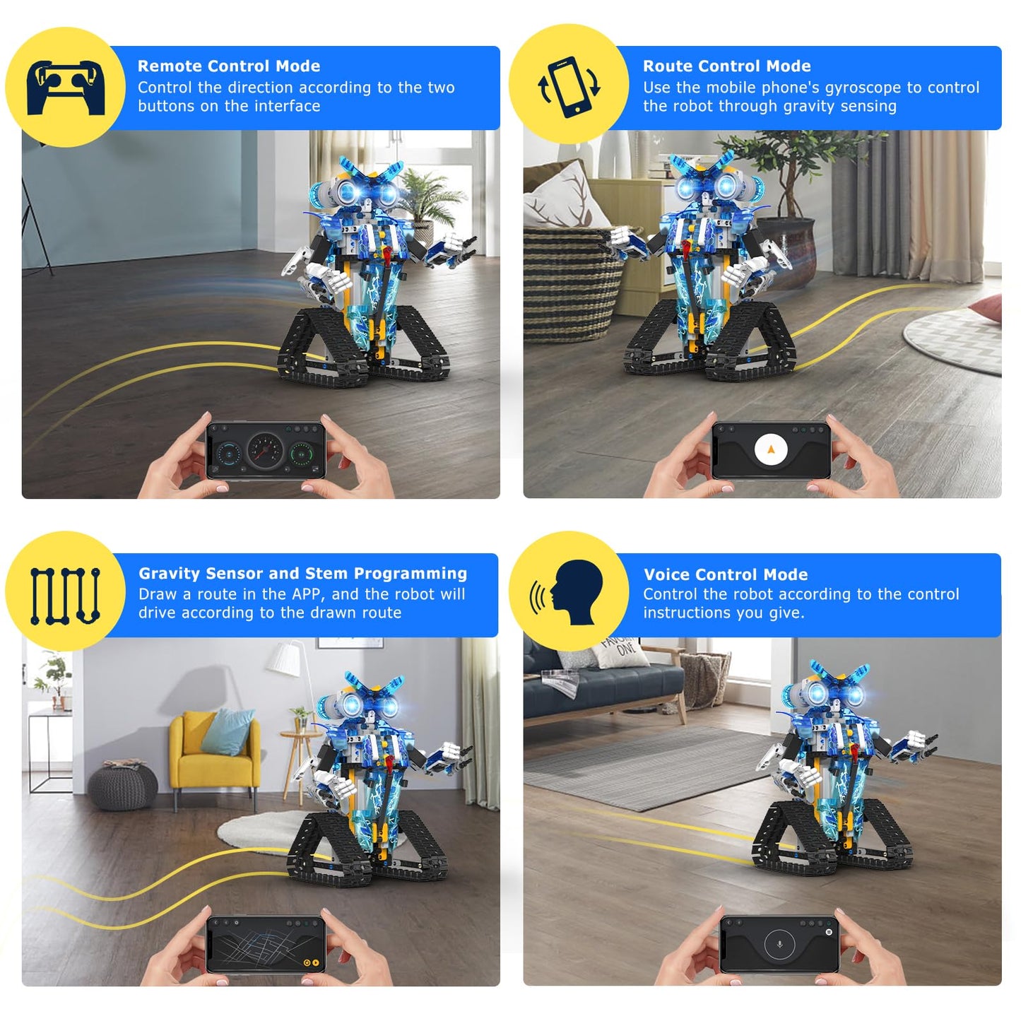 Henoda Robot Building Toys STEM Kit — Remote & App Controlled Programmable Robot for Ages 8-16