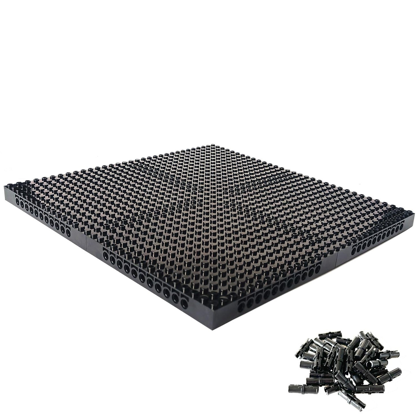 Hensgaukt 4pcs Base Plates Multipack – 16x16 Black for Pixel Art & Wall Displays
