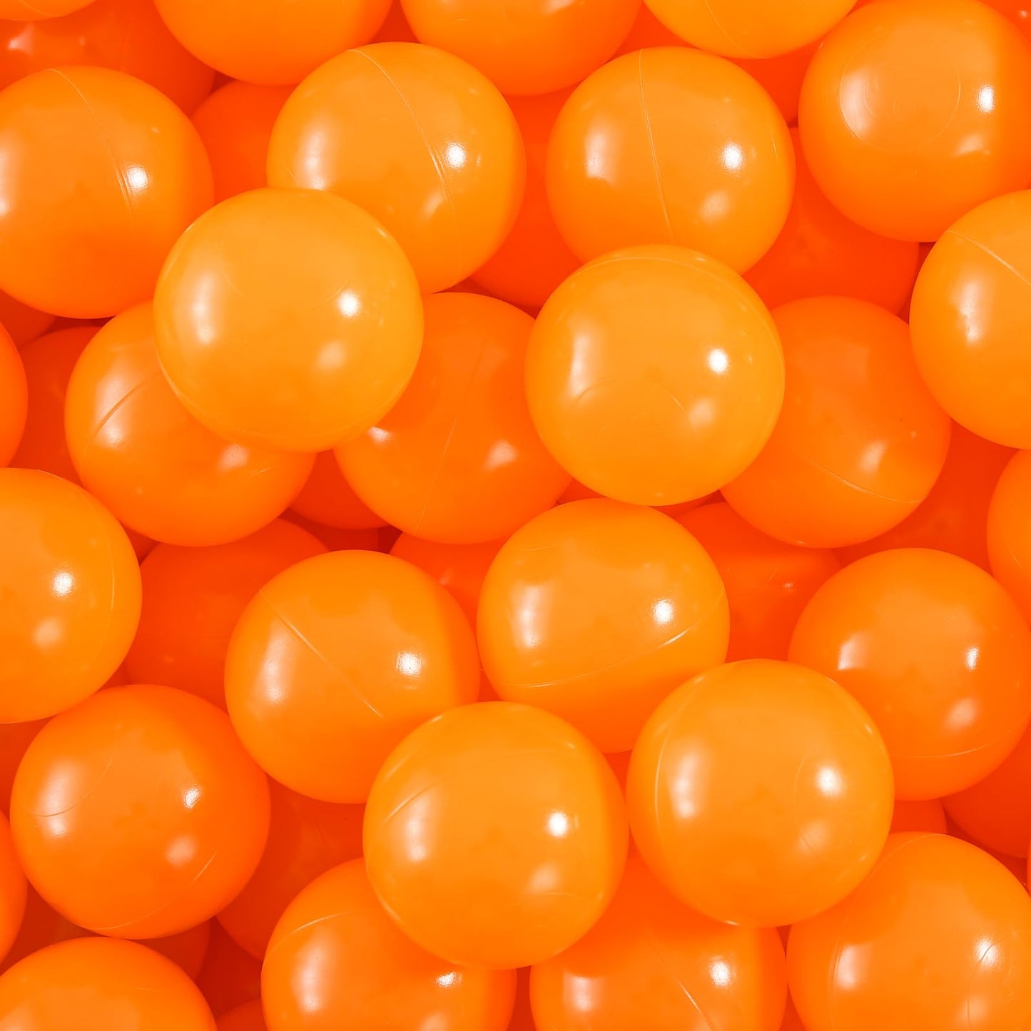 Heopeis Ball Pit Balls – 2.75in Crush-Proof Plastic Balls, BPA & Phthalate Free, Orange, 50 Pcs