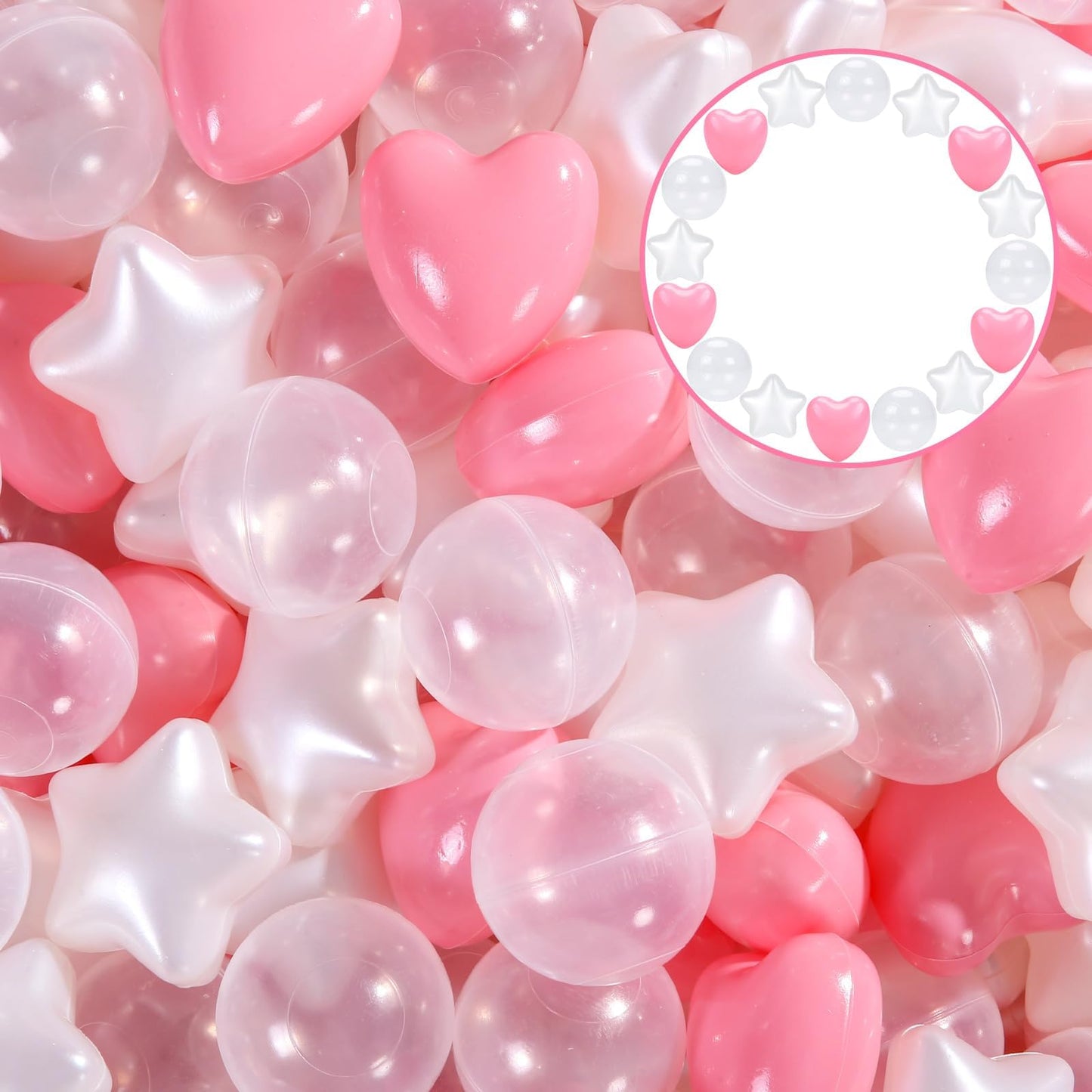 Heopeis Ball Pit Balls - 100 Pcs Phthalate Free, BPA Free, Crush-Proof Plastic