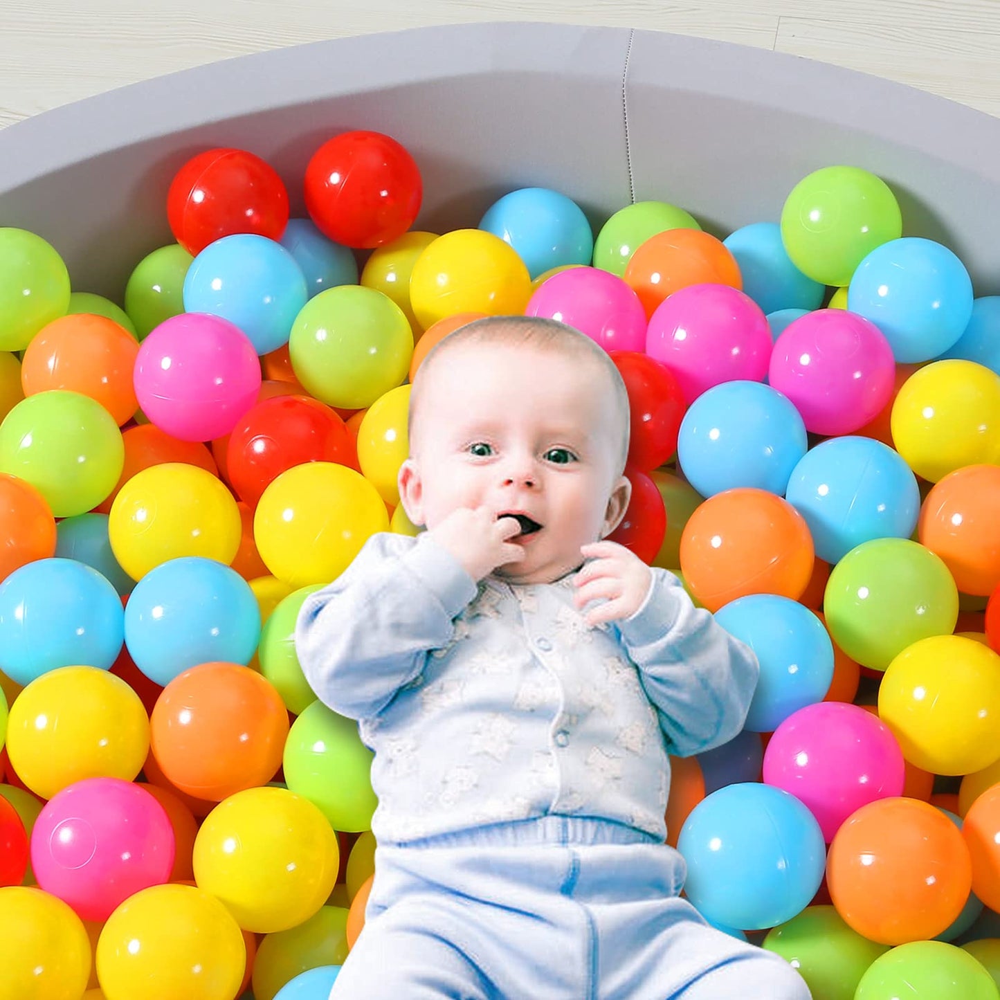 Heopeis Soft Plastic Ball Pit Balls – Crush-Proof 2.2-Inch Balls for Kids (100/200/500 Pack)