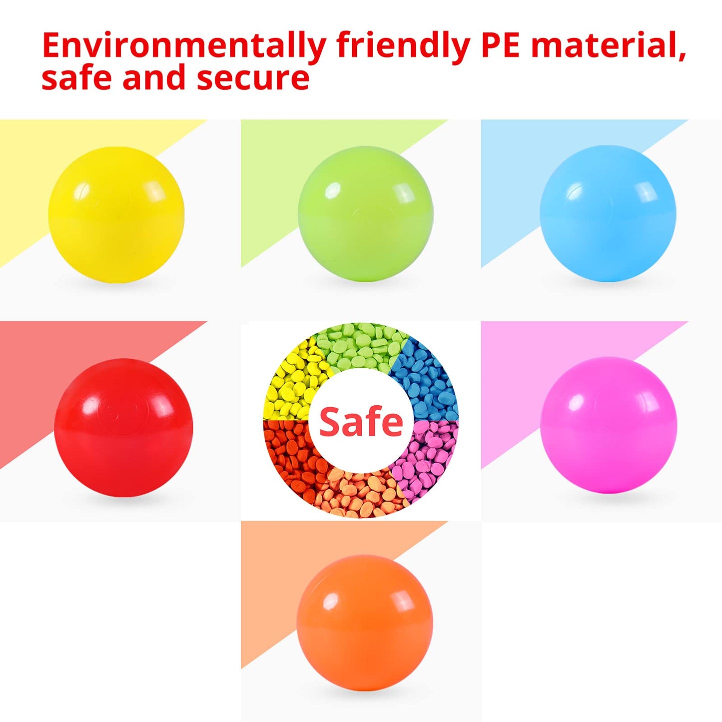 Heopeis Soft Plastic Ball Pit Balls – Crush-Proof 2.2-Inch Balls for Kids (100/200/500 Pack)