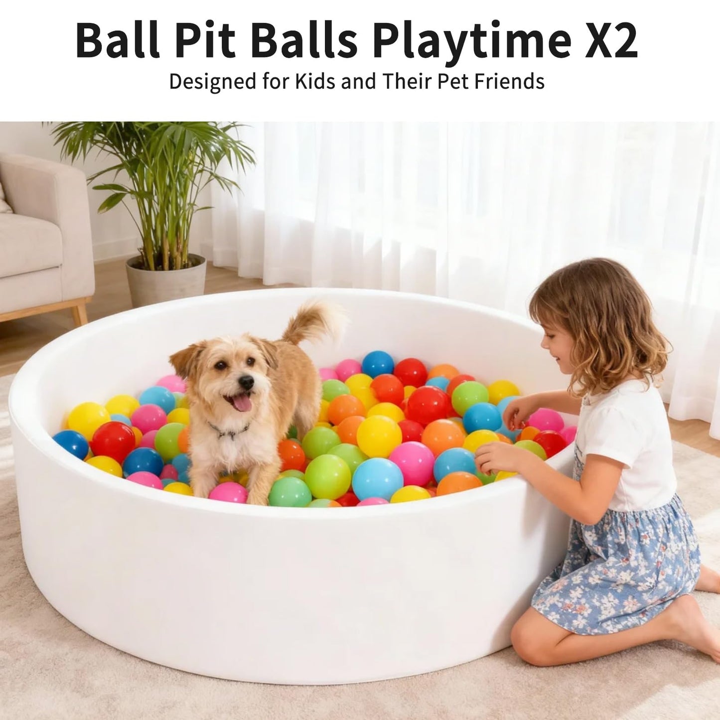 Heopeis Soft Plastic Ball Pit Balls – Crush-Proof 2.2-Inch Balls for Kids (100/200/500 Pack)