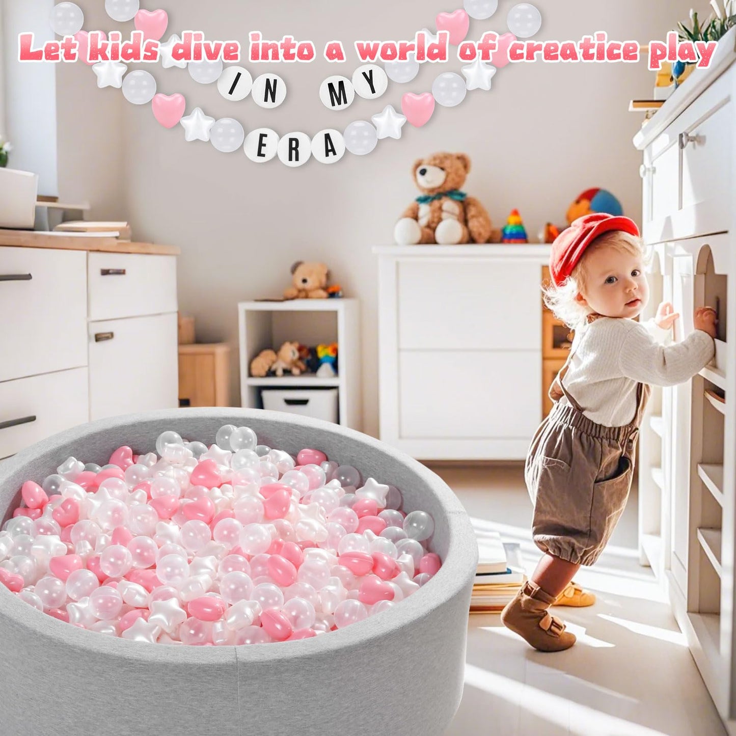 Heopeis Ball Pit Balls - 100 Pcs Phthalate Free, BPA Free, Crush-Proof Plastic