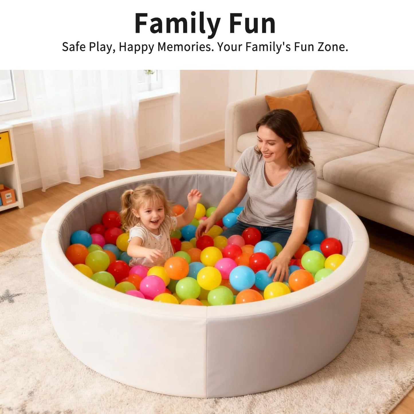 Heopeis Soft Plastic Ball Pit Balls – Crush-Proof 2.2-Inch Balls for Kids (100/200/500 Pack)