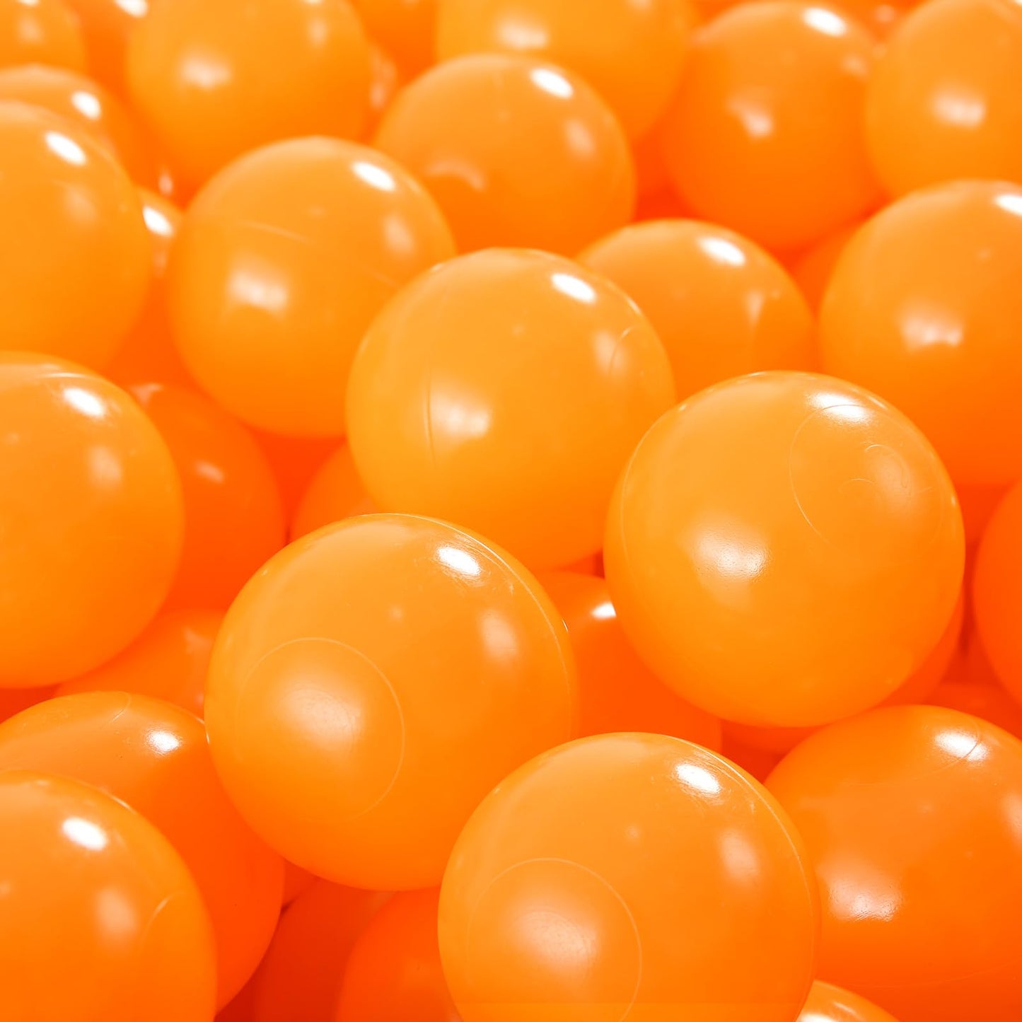 Heopeis Ball Pit Balls – 2.75in Crush-Proof Plastic Balls, BPA & Phthalate Free, Orange, 50 Pcs
