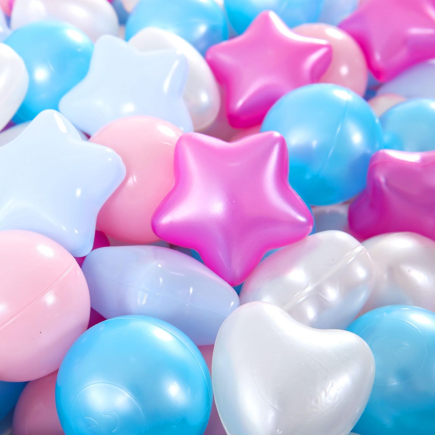 Heopeis Star Ball Pit Balls for Toddlers – 100-Pack, Crush-Proof, Non-Toxic, BPA-Free, Multi-Purpose Play Balls
