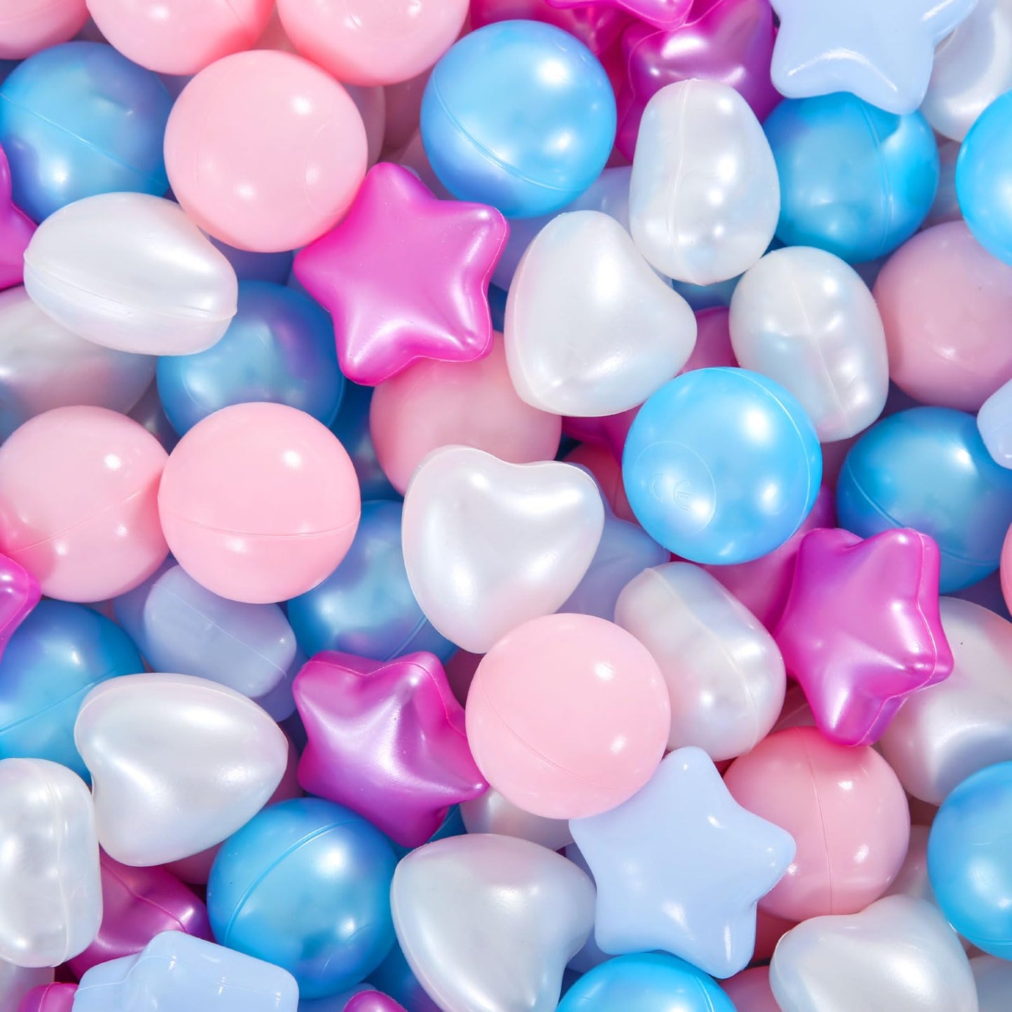 Heopeis Star Ball Pit Balls for Toddlers – 100-Pack, Crush-Proof, Non-Toxic, BPA-Free, Multi-Purpose Play Balls