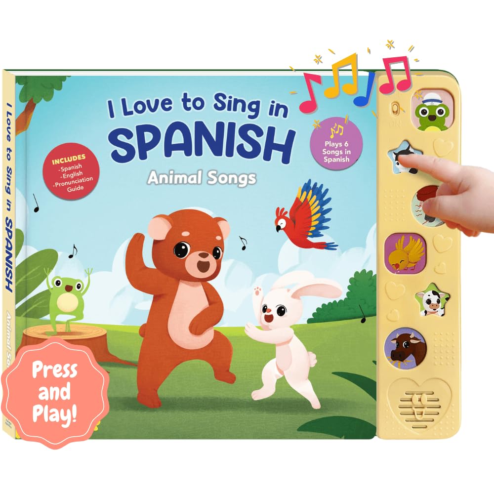 Heritage Kids Press I Love to Sing in Spanish (Animal Songs) – Bilingual Spanish Nursery Rhymes for Kids
