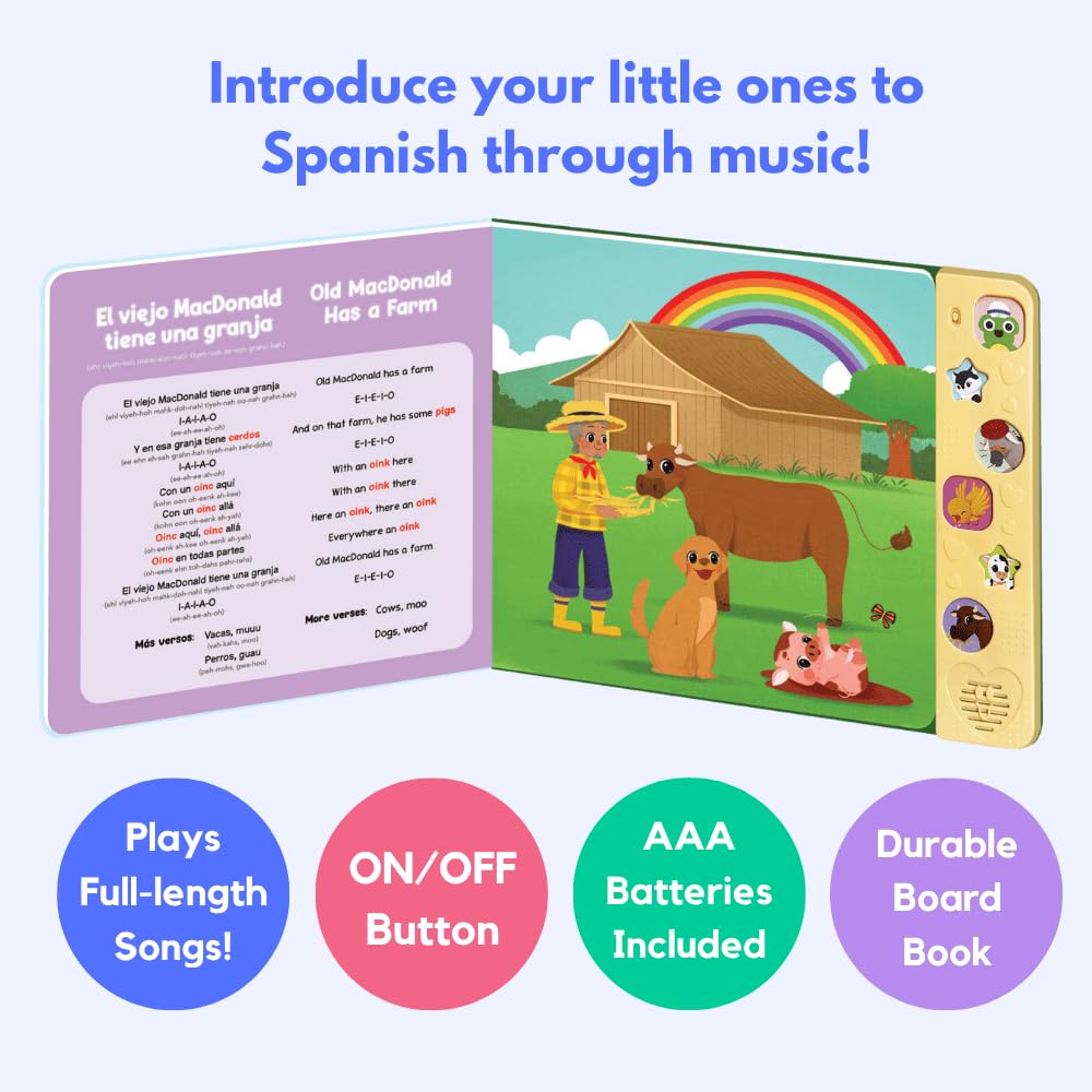 Heritage Kids Press I Love to Sing in Spanish (Animal Songs) – Bilingual Spanish Nursery Rhymes for Kids