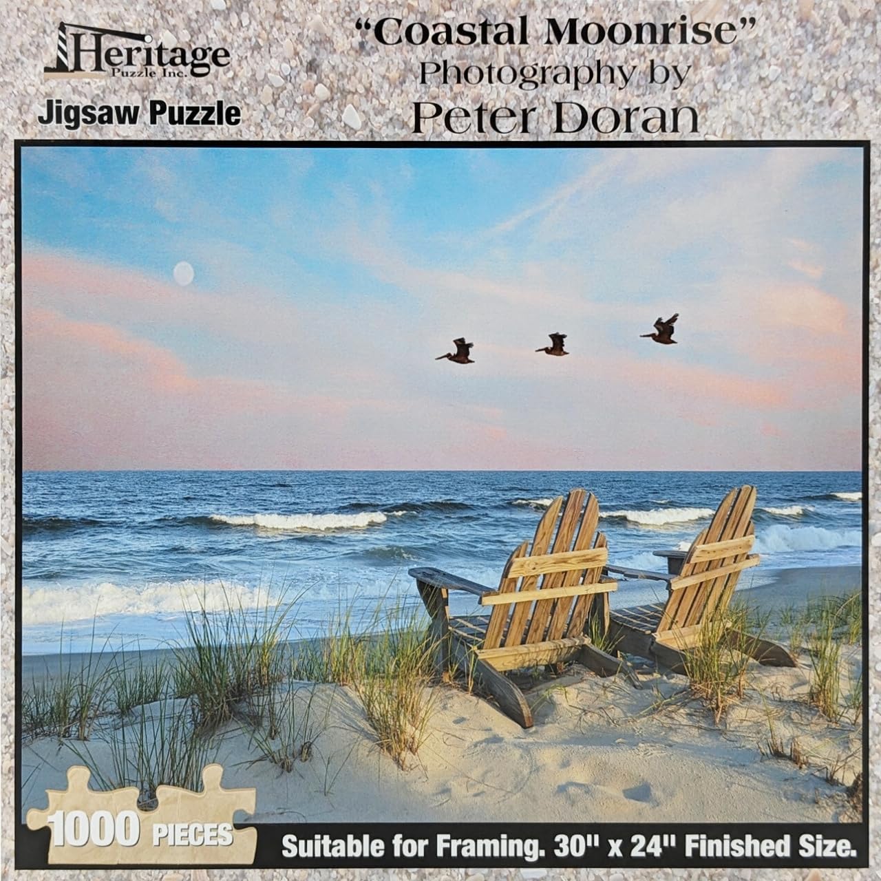 Heritage Puzzle Coastal Moonrise by Peter Doran – 1000 Pieces, 30 by 24 inches