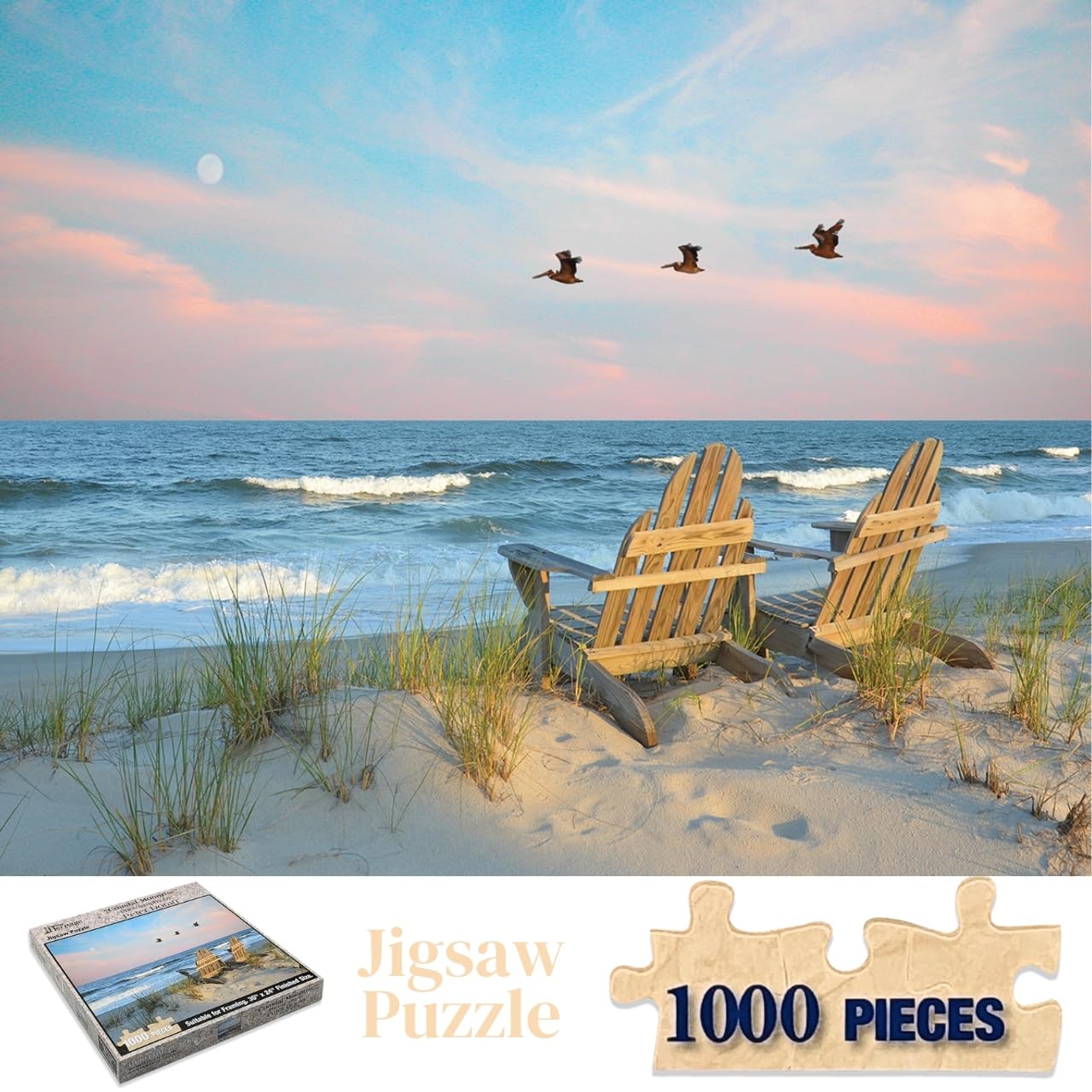 Heritage Puzzle Coastal Moonrise by Peter Doran – 1000 Pieces, 30 by 24 inches
