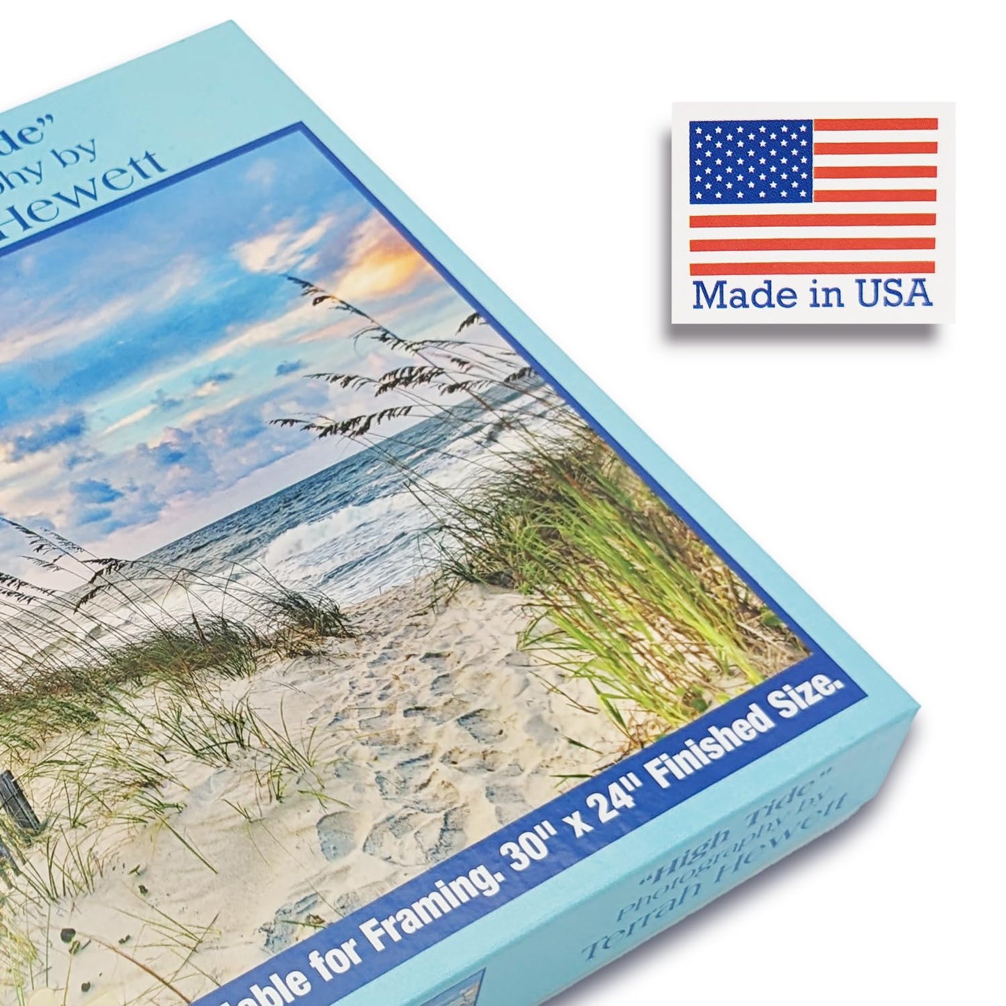 Heritage Puzzle Inc. - High Tide Beach Ocean 1000-Piece Jigsaw for Adults | 30 x 24 Finished, Made in USA