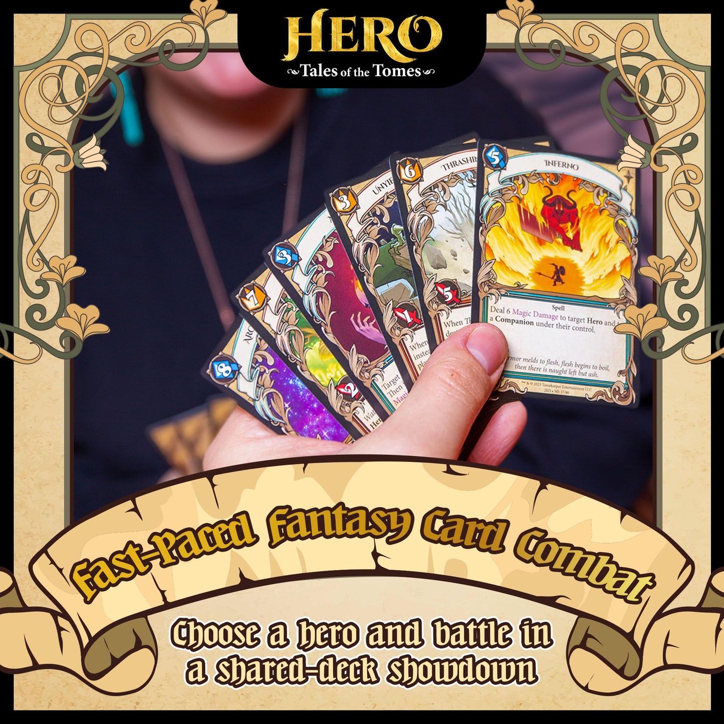 Hero: Tales of the Tomes – Strategy Card Game for Adults & Families | 2-5 Players | Tomekeeper Entertainment