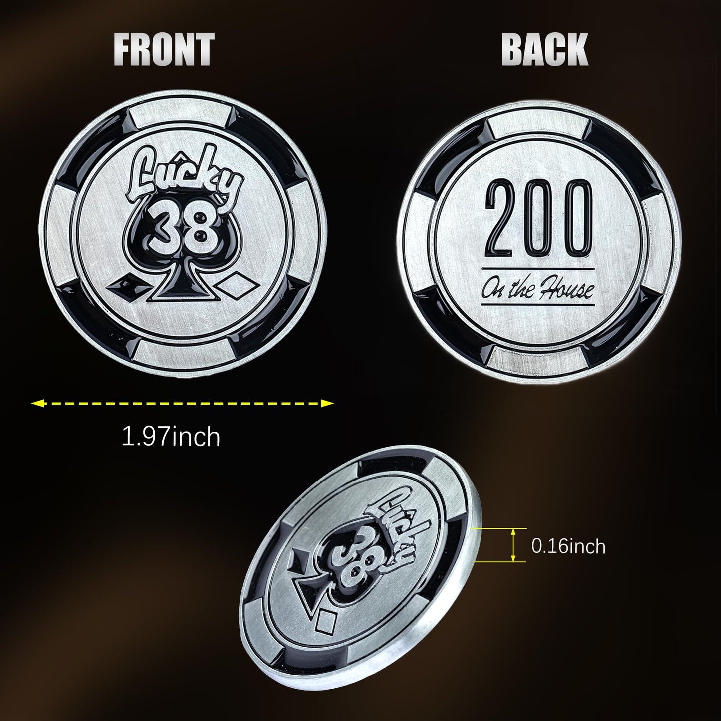 HeroCrafts Game Ranger Lucky 38 Casino Chip Medallion – NCR Vegas Cosplay Accessory