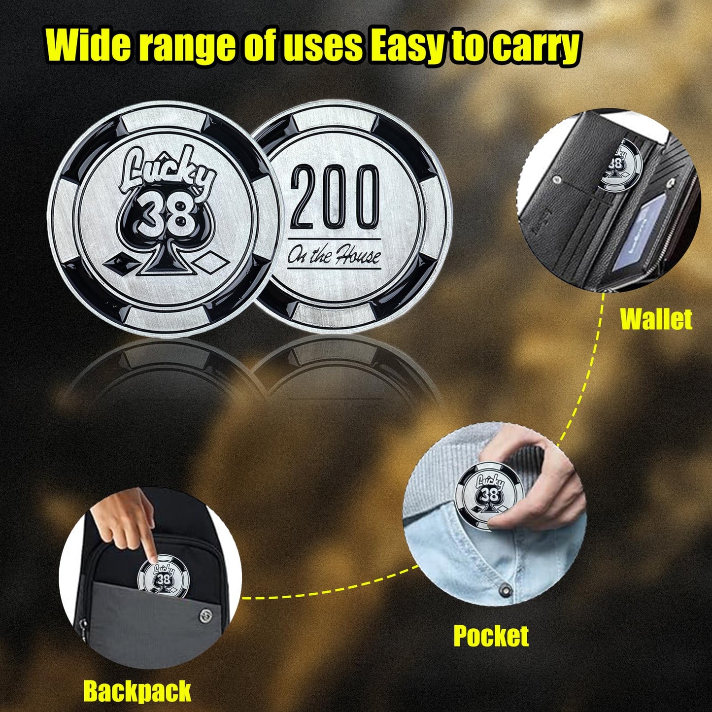 HeroCrafts Game Ranger Lucky 38 Casino Chip Medallion – NCR Vegas Cosplay Accessory