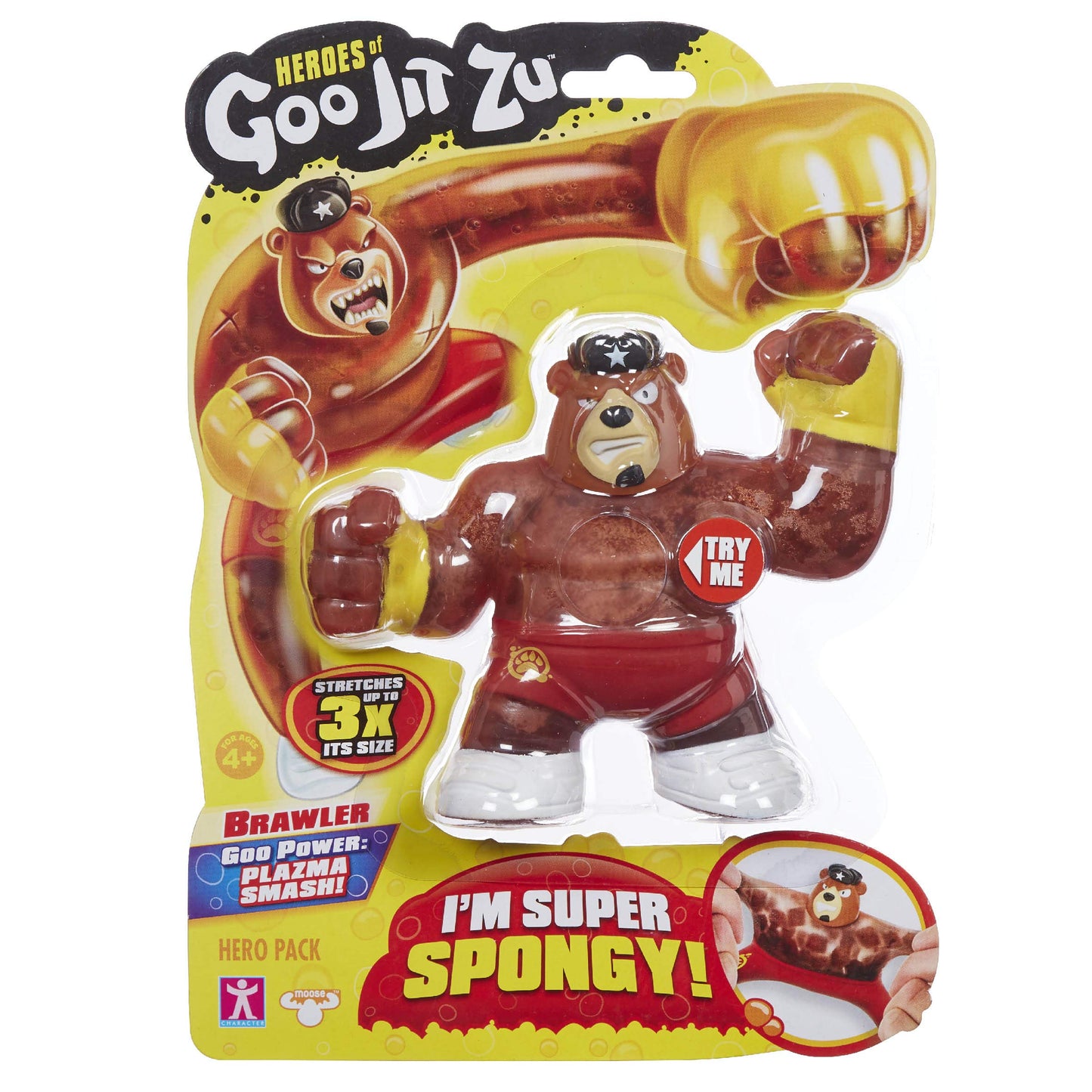 Heroes of Goo Jit Zu: Brawler Bear Action Figure (41031) – Squishy, Stretchy Fun