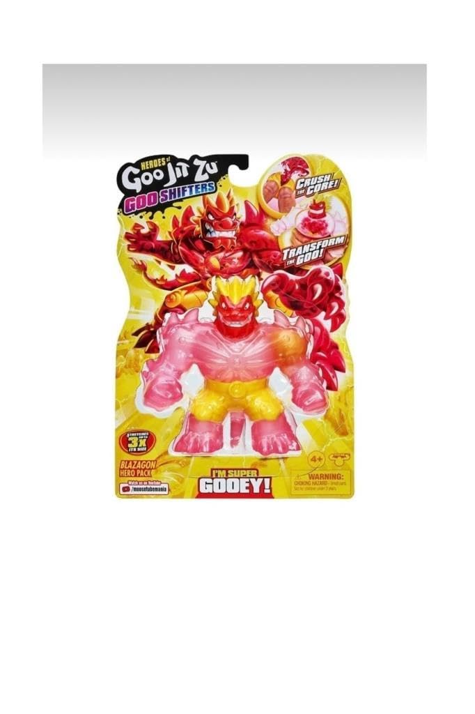 Heroes of Goo Jit Zu Goo Shifters Blazagon Hero Pack — Super Stretchy, Color-Changing Goo