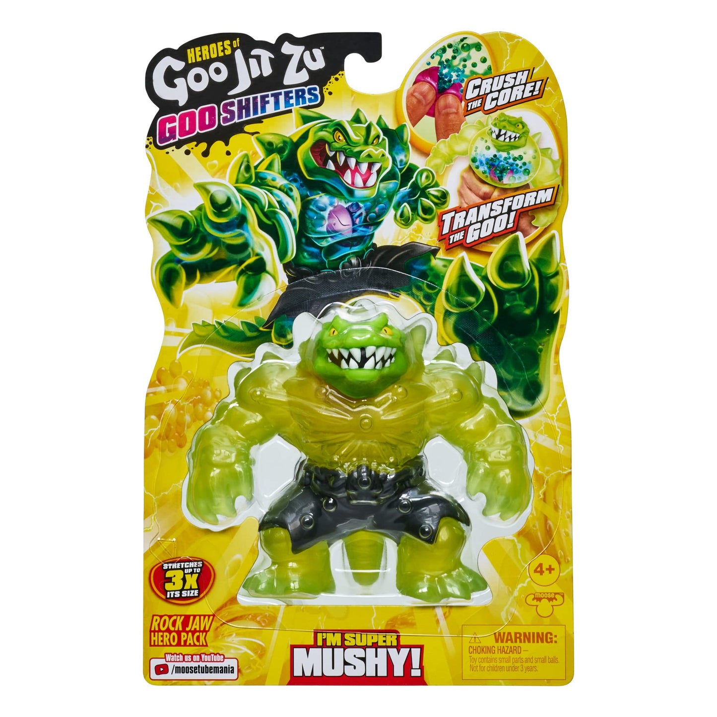 Heroes of Goo Jit Zu Goo Shifters Rock Jaw Hero Pack – Super Stretchy, Goo Formed Toy