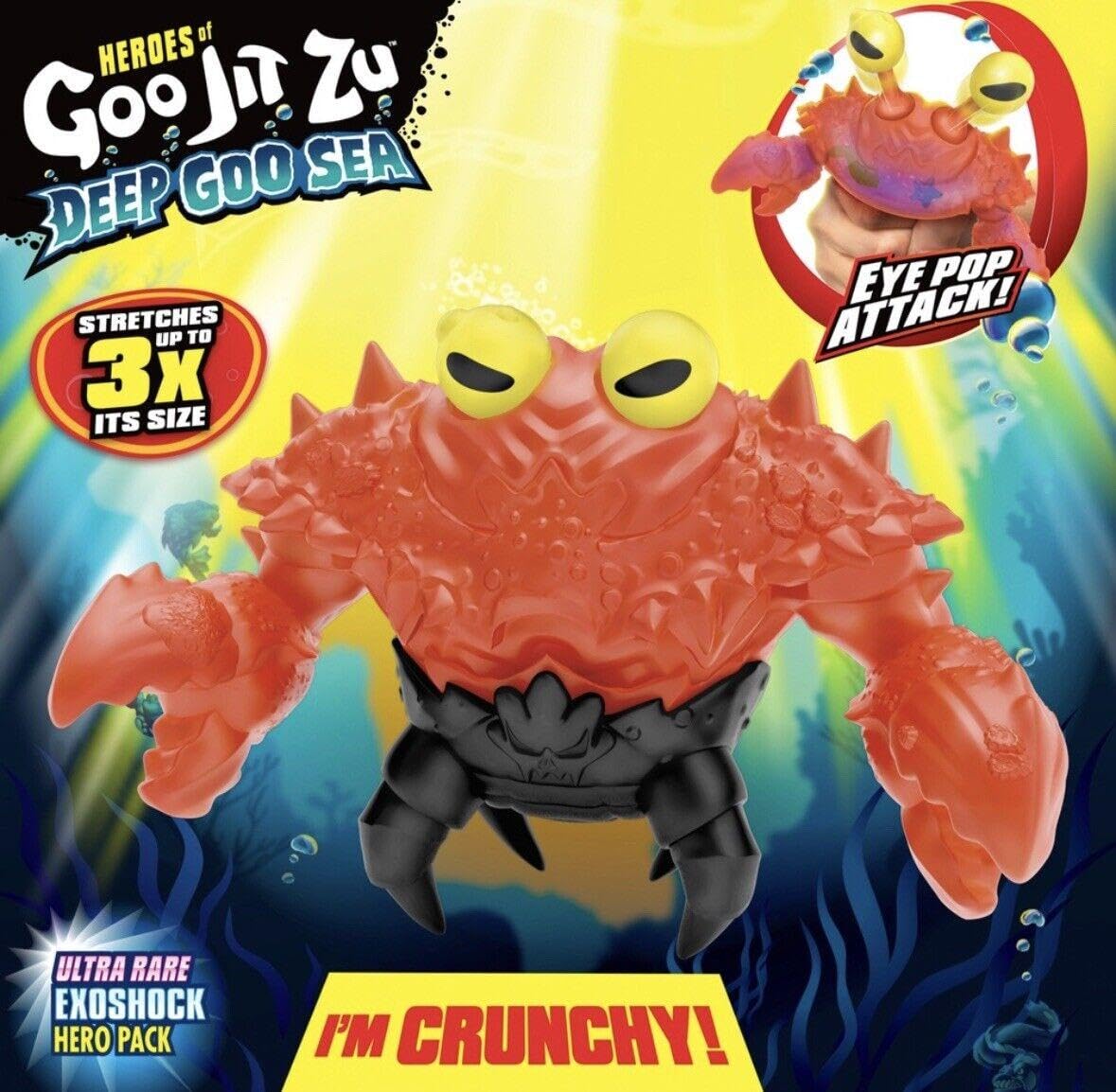 Heroes of Goo Jit Zu Deep Goo Sea Exoshock – Ultra Rare Stretch Toy with Hidden Sea Creatures