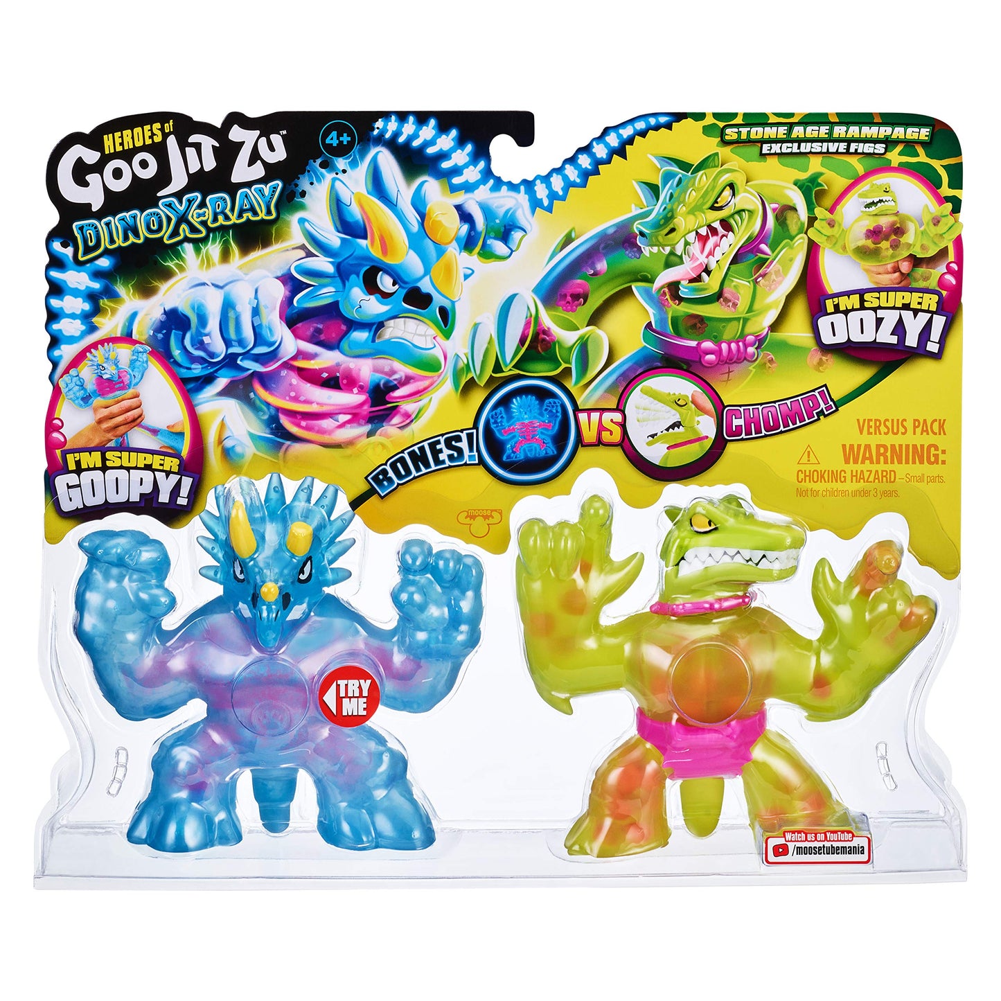 Heroes of Goo Jit Zu Dino X-Ray Stone Age Rampage Versus Pack: Tritops vs Shredz