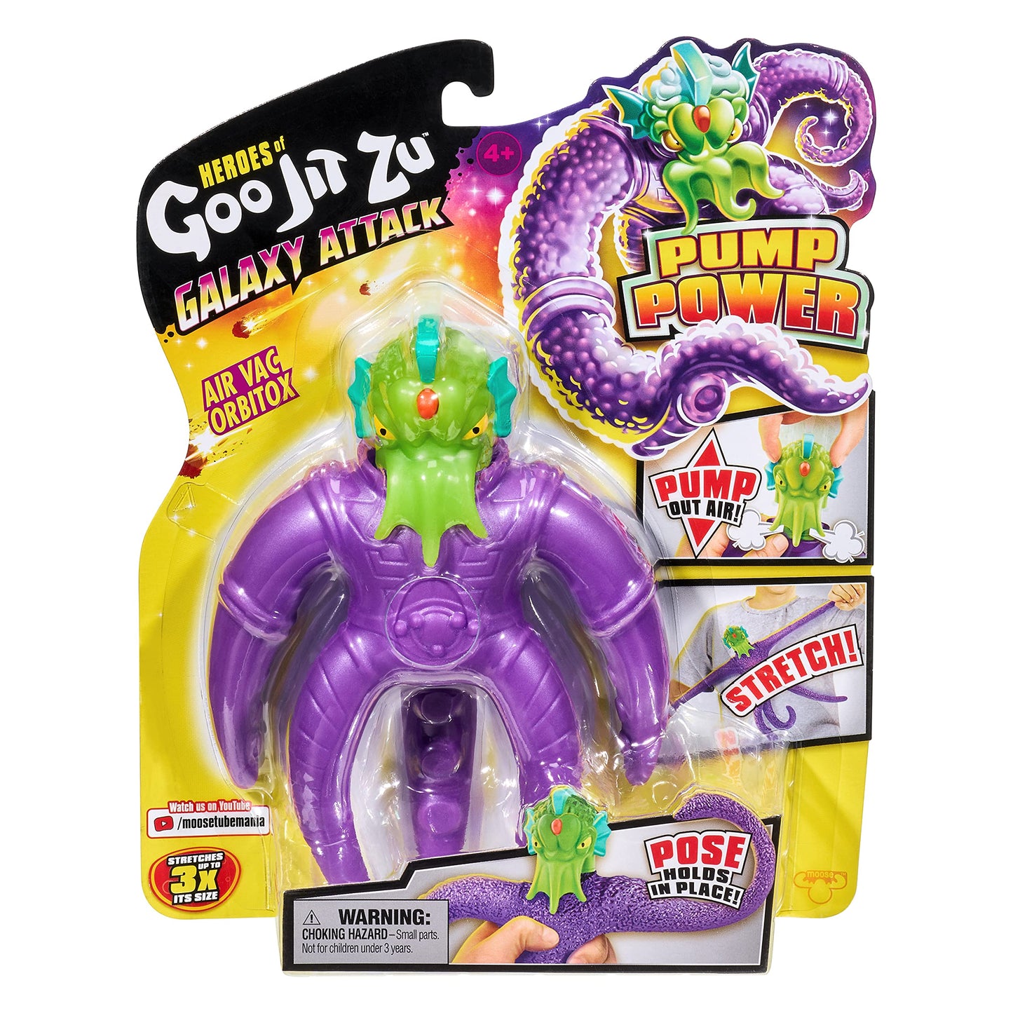 Heroes of Goo Jit Zu Galaxy Attack Air Vac Orbitox – Pump Power Action Figure | Multicolor (41222)