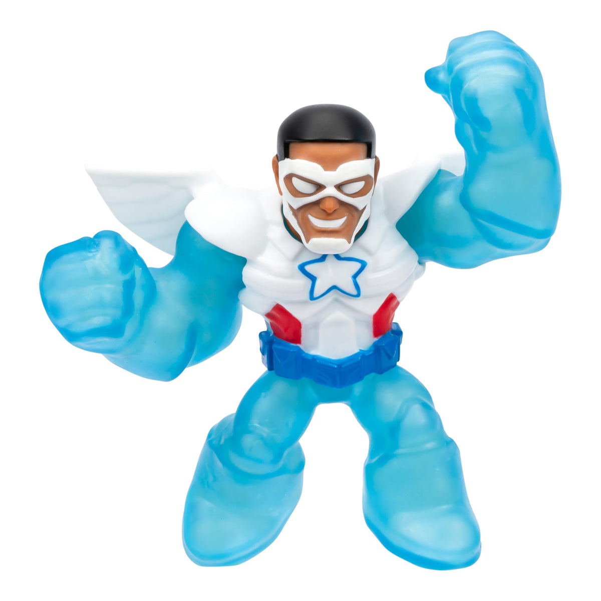 Heroes of Goo JIT Zu Glow Surge Sam Wilson – Stretch & Glow Captain America Toy