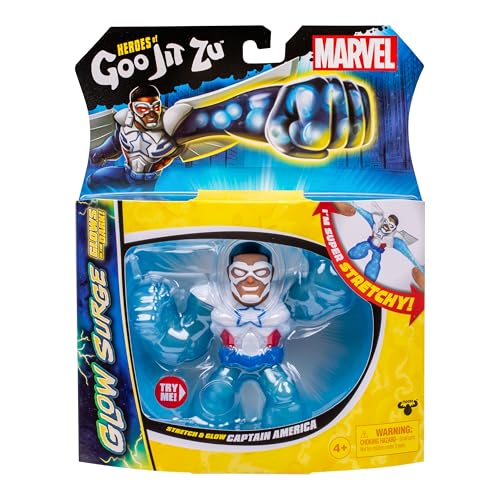 Heroes of Goo JIT Zu Glow Surge Sam Wilson – Stretch & Glow Captain America Toy