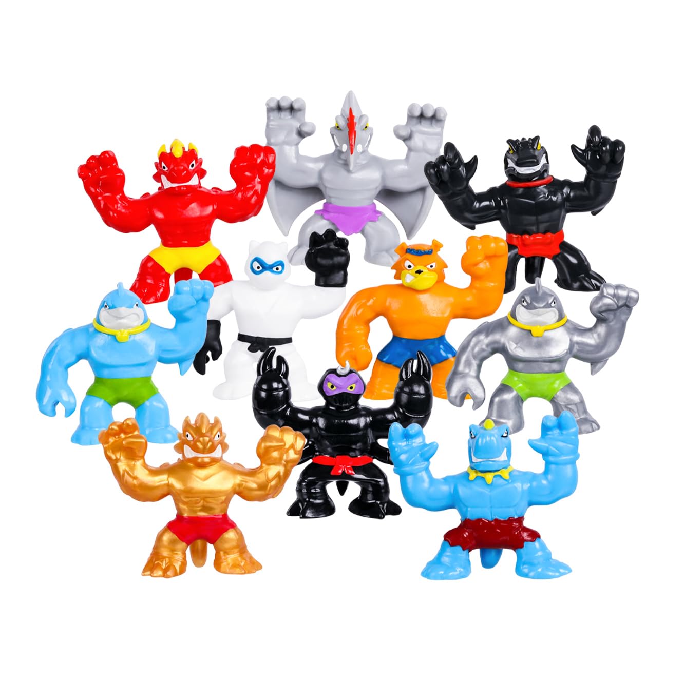 Heroes of Goo Jit Zu Minis Mega 10 Pack – Stretch, Squish & Battle with 10 Mini Figures