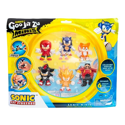 Heroes of Goo JIT Zu Minis Sonic 6 Pack – Collectible Stretchy Mini Figures