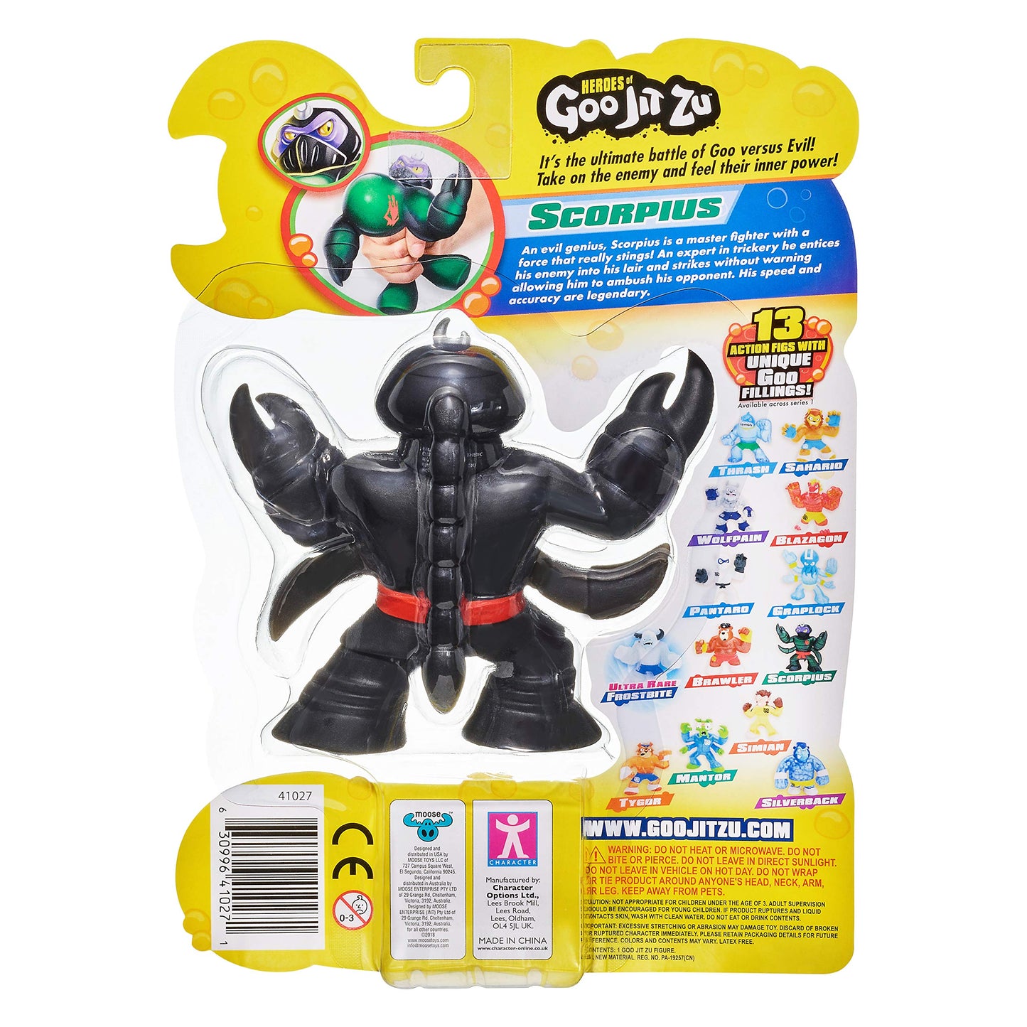 Heroes of Goo Jit Zu Oozy Scorpion Scorpius Action Figure – Squishy, Stretchy & Mess-Free