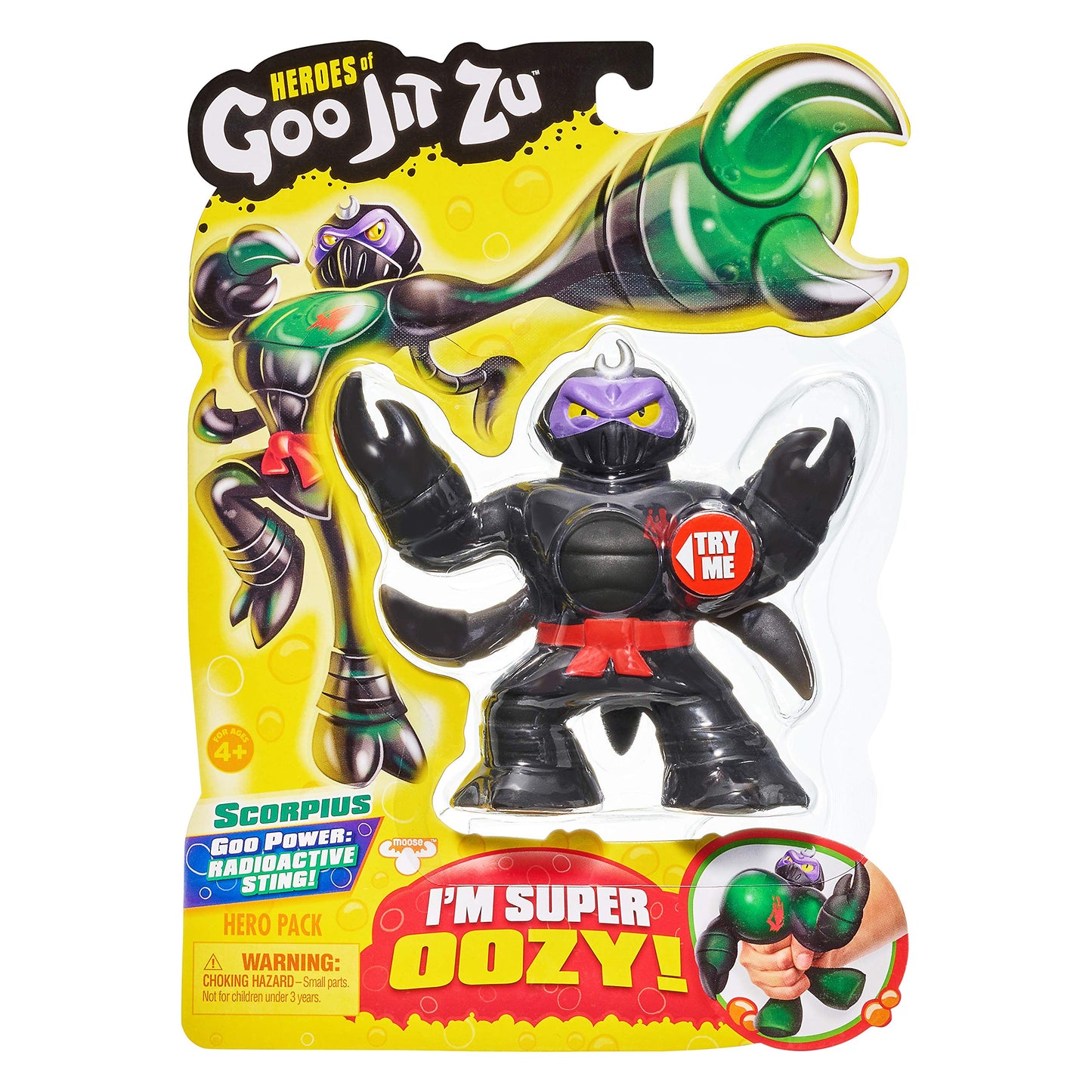 Heroes of Goo Jit Zu Oozy Scorpion Scorpius Action Figure – Squishy, Stretchy & Mess-Free