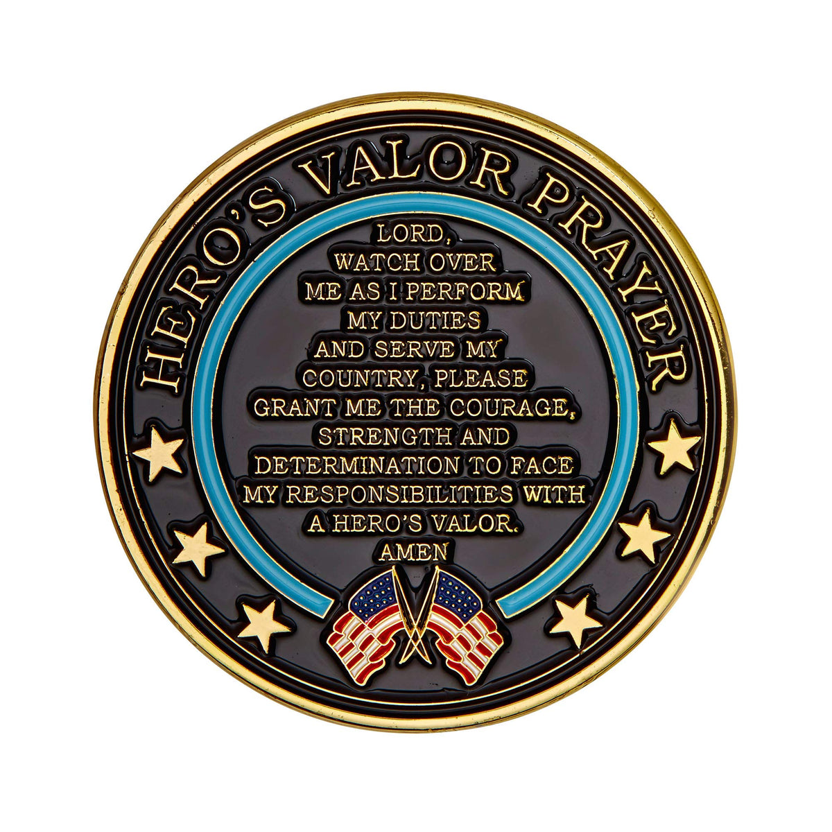 Hero's Valor Coast Guard Challenge Coin Prayer 1-Pack | Keepsake & Honor