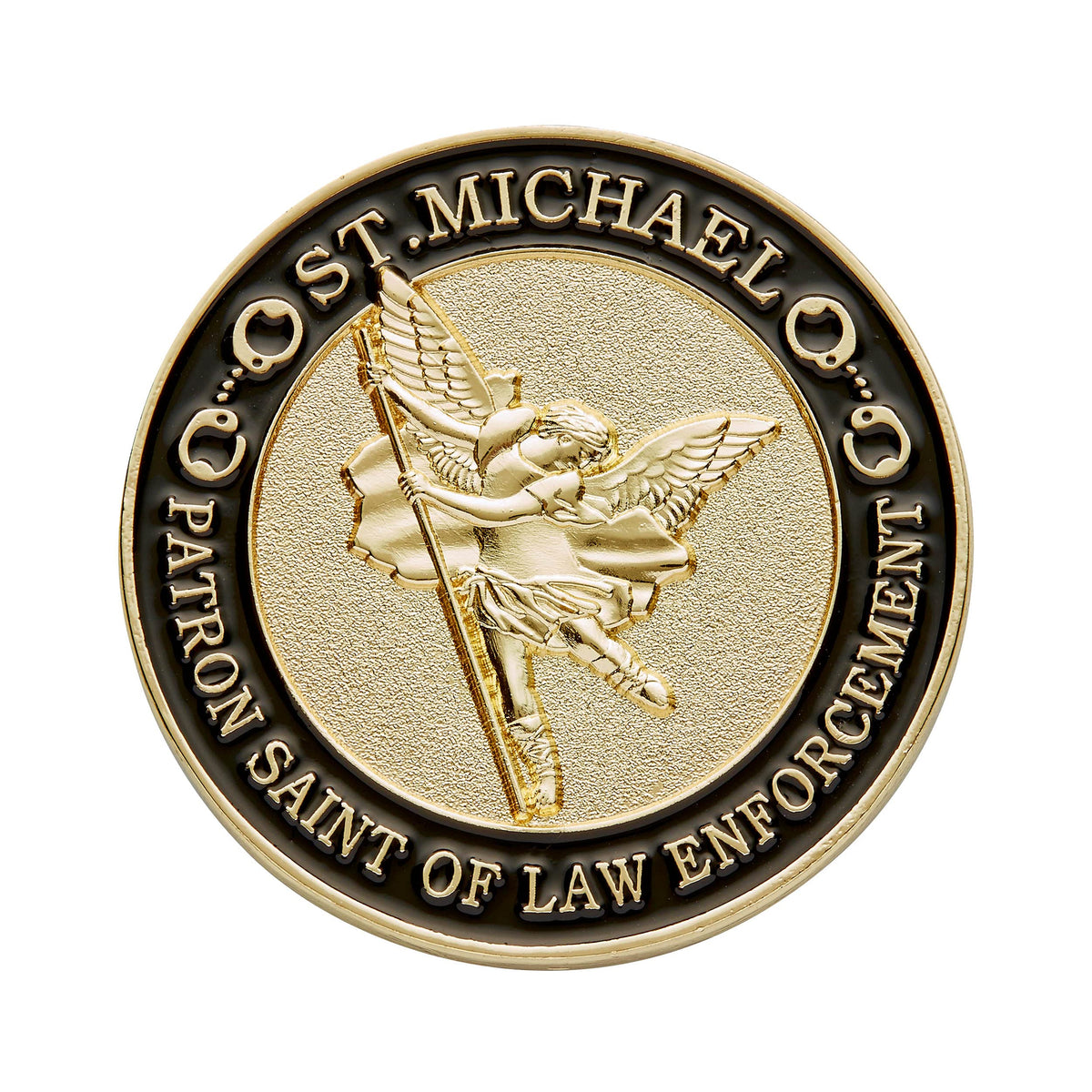 St. Michael Law Enforcement Challenge Coin with Hero's Valor Prayer – 1 Pack | Hero's Valor
