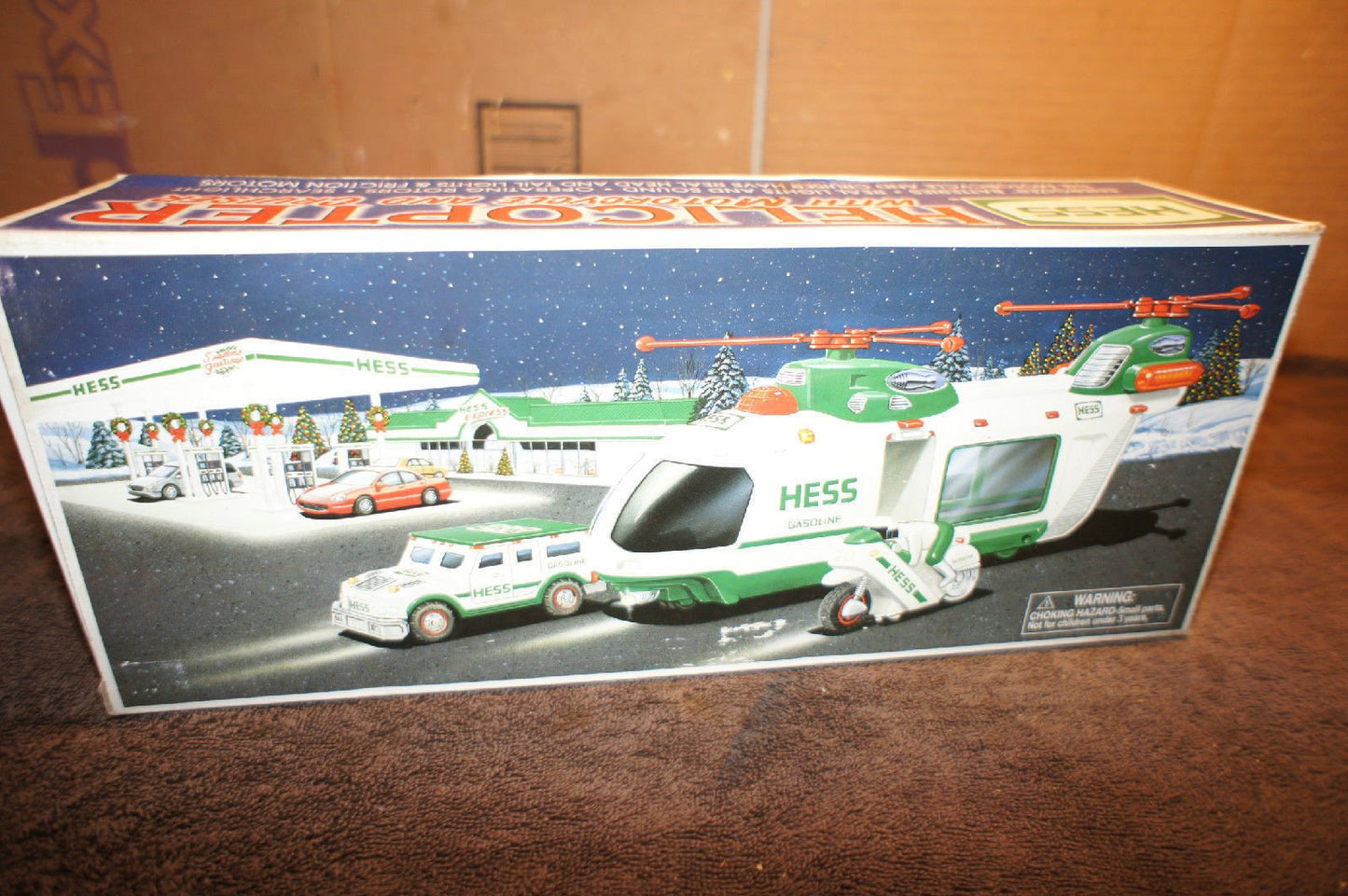 Hess 2001 Toy Helicopter with Motorcycle and Cruiser – Limited Edition