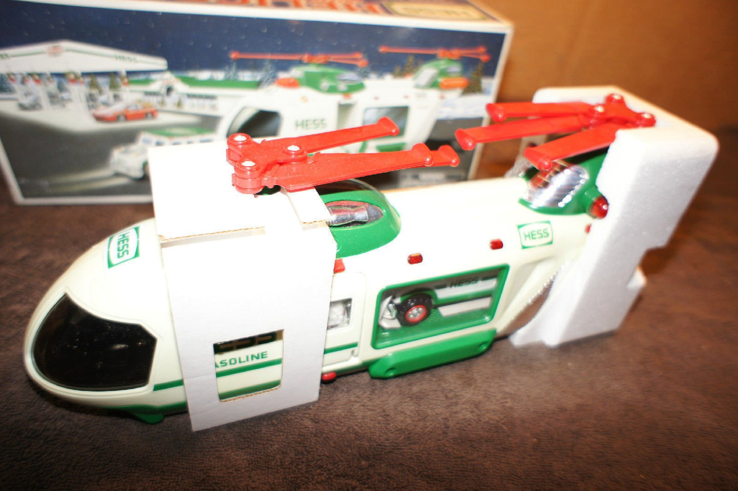 Hess 2001 Toy Helicopter with Motorcycle and Cruiser – Limited Edition